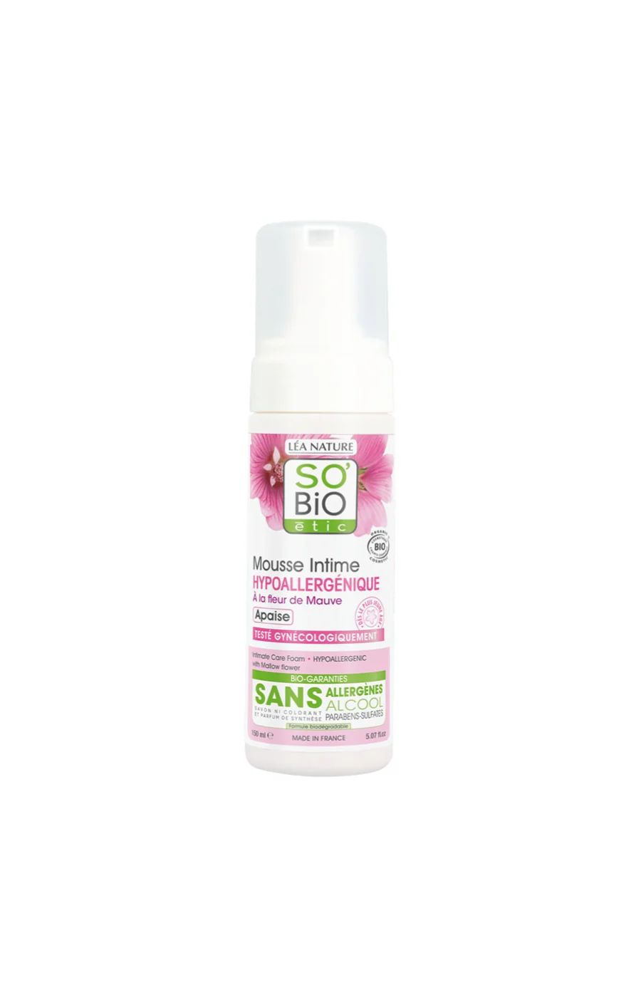 Mousse intime apaisante bio - Fleur de mauve - 150 ml