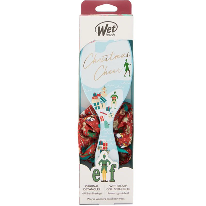 Coffret de Noël - Brosse à cheveux démêlante & chouchou
