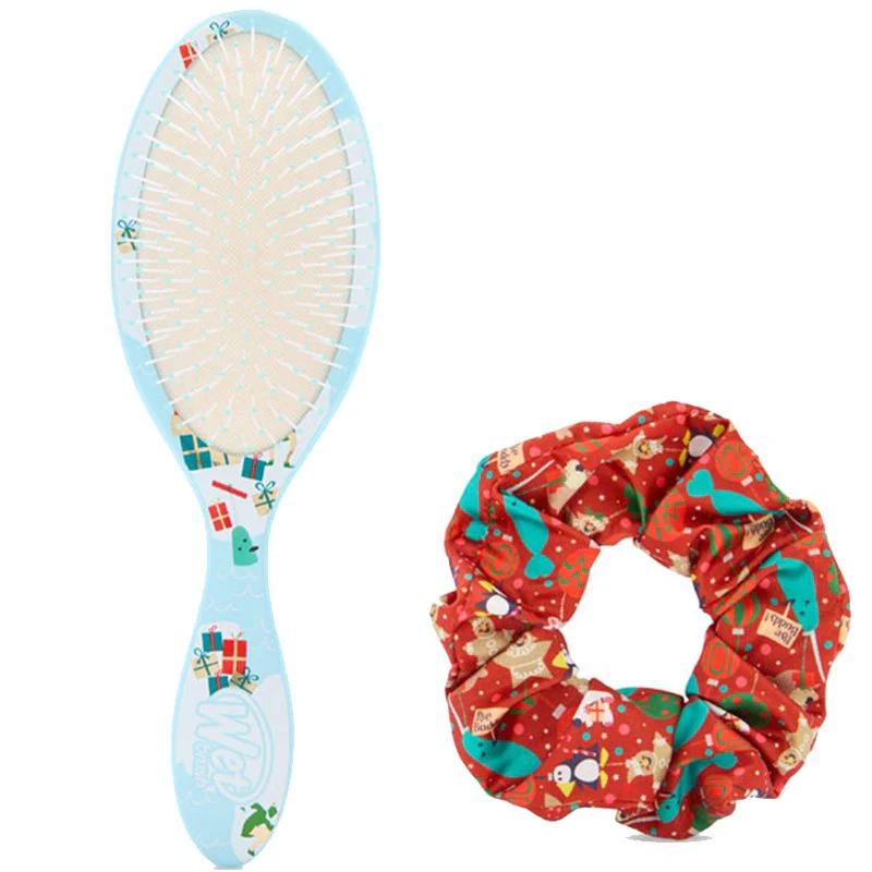 Coffret de Noël - Brosse à cheveux démêlante & chouchou - Image 2