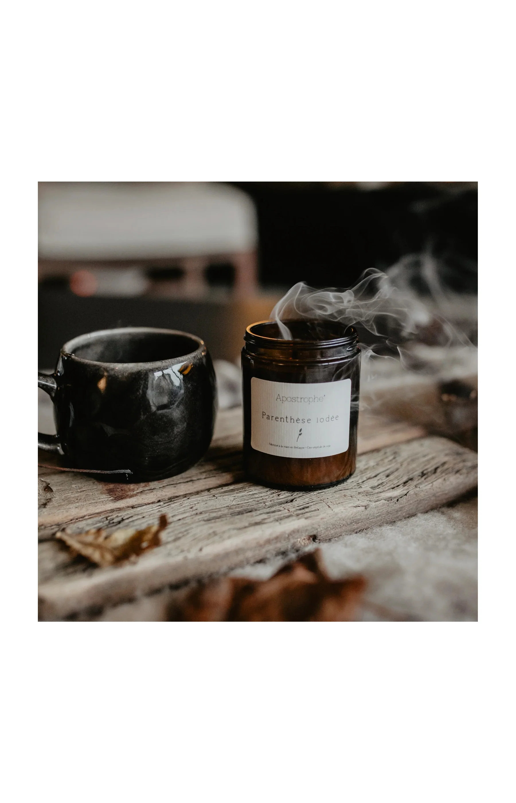 Bougie parfumée - Pêche blanche, ylang-ylang, fleurs de monoï - Parenthèse Iodée - 25h