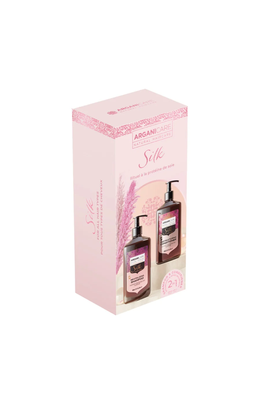 Coffret shampoing & après-shampoing lissant & brillance - Protéine de soie -  Cheveux secs & abîmés - 2 x 400 ml - Image 3