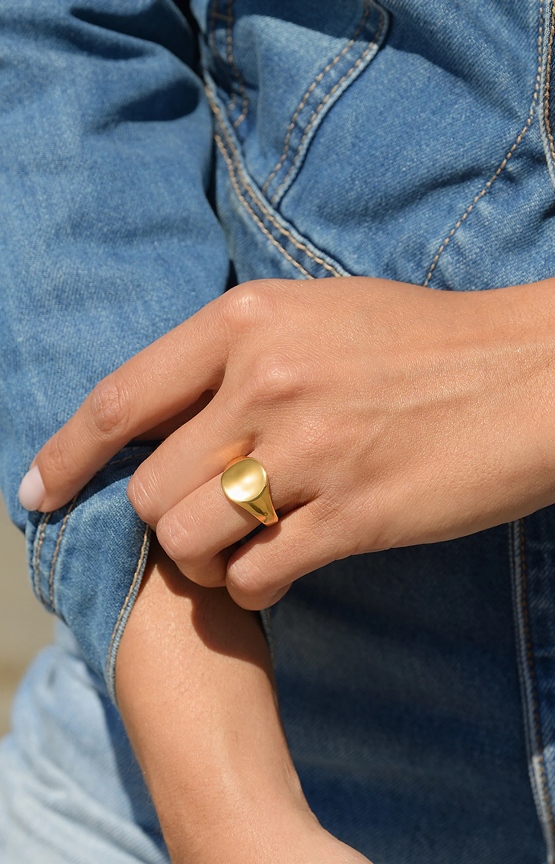 Bague Ajustable Suzette - Acier inoxydable - Doré - Image 3