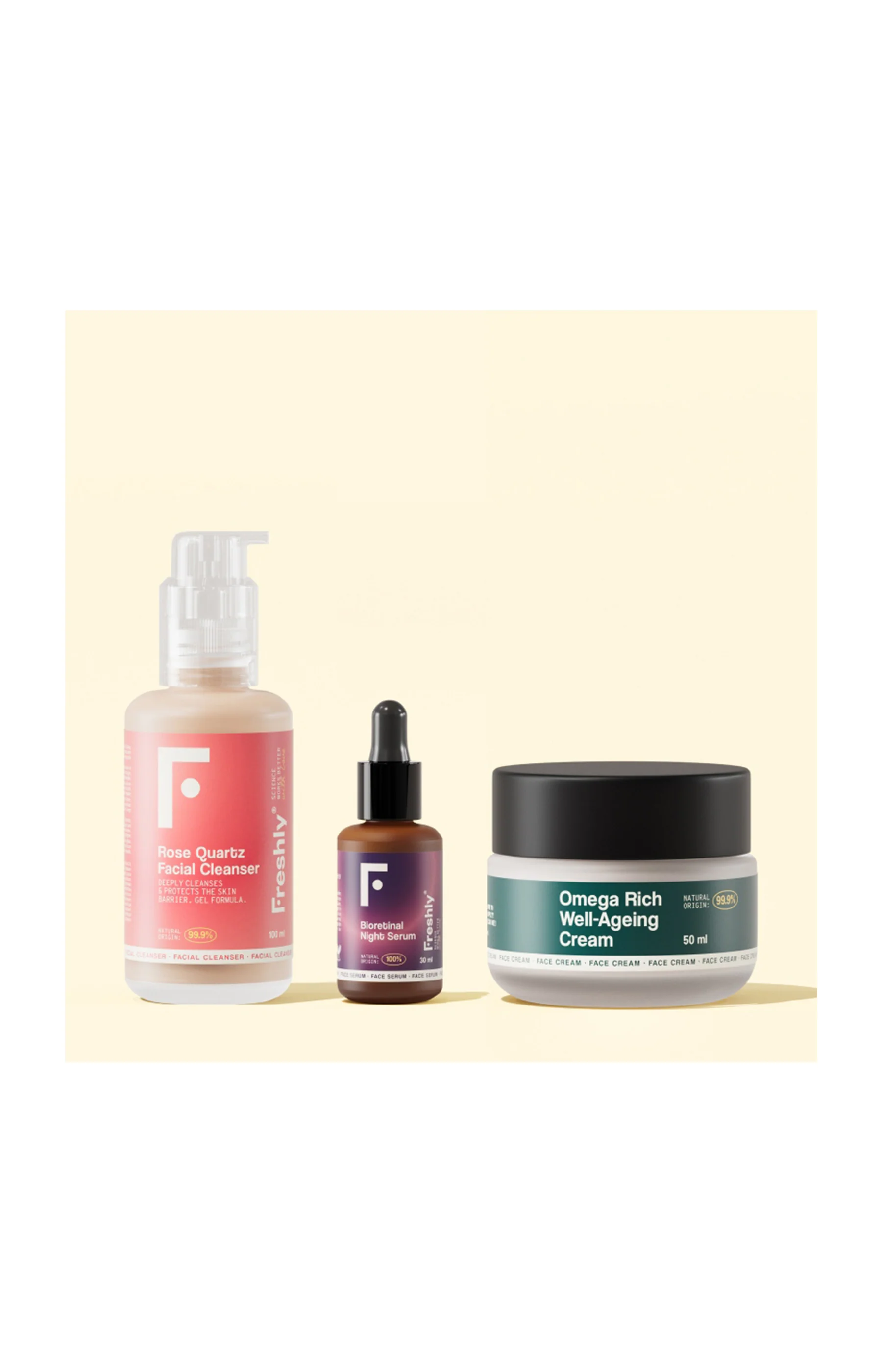 Routine nuit - Nettoyant, sérum de nuit & crème - Visage