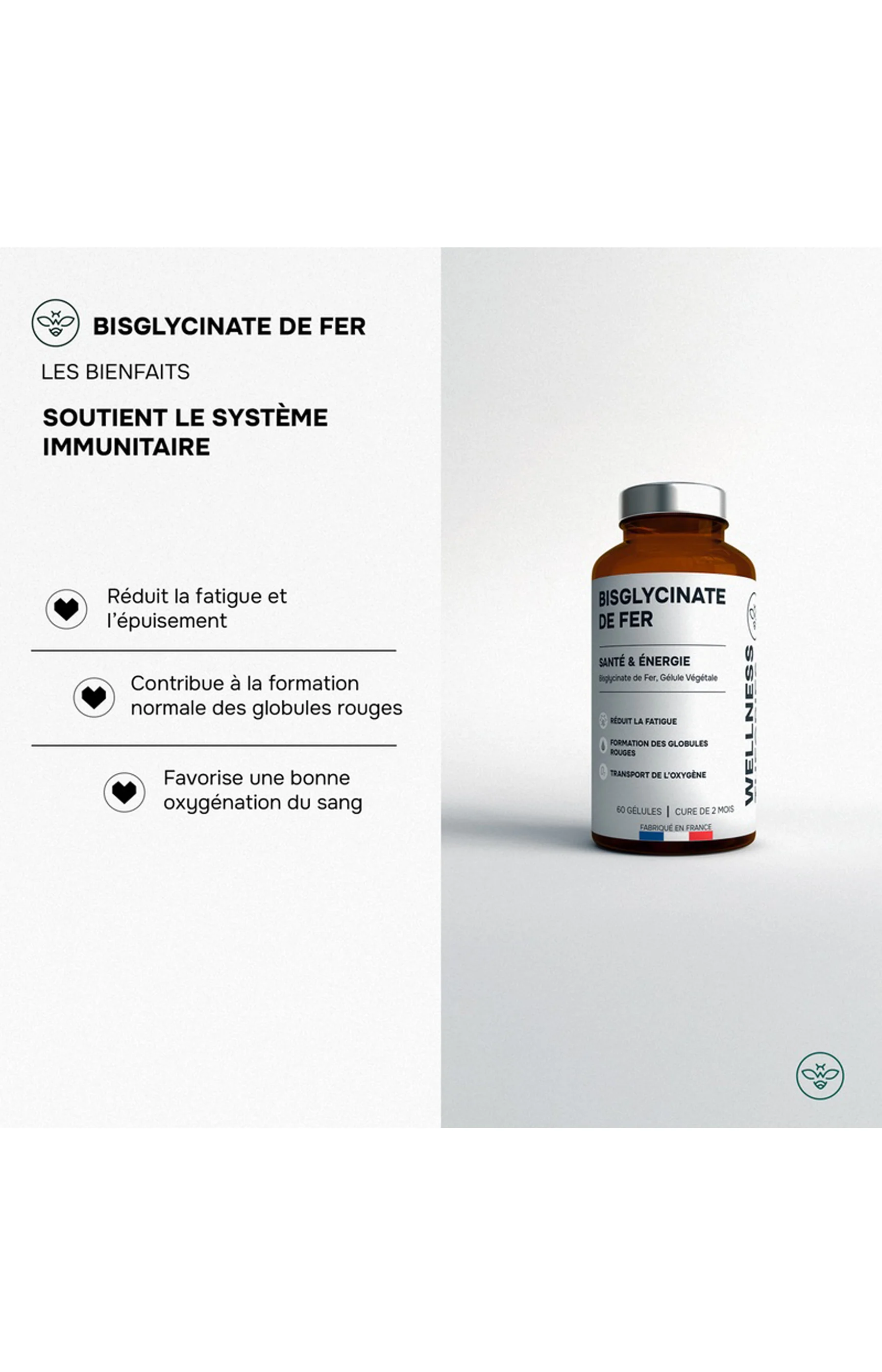 Cure énergie & vitalité - Bisglycinate de fer - 1 mois - Image 2