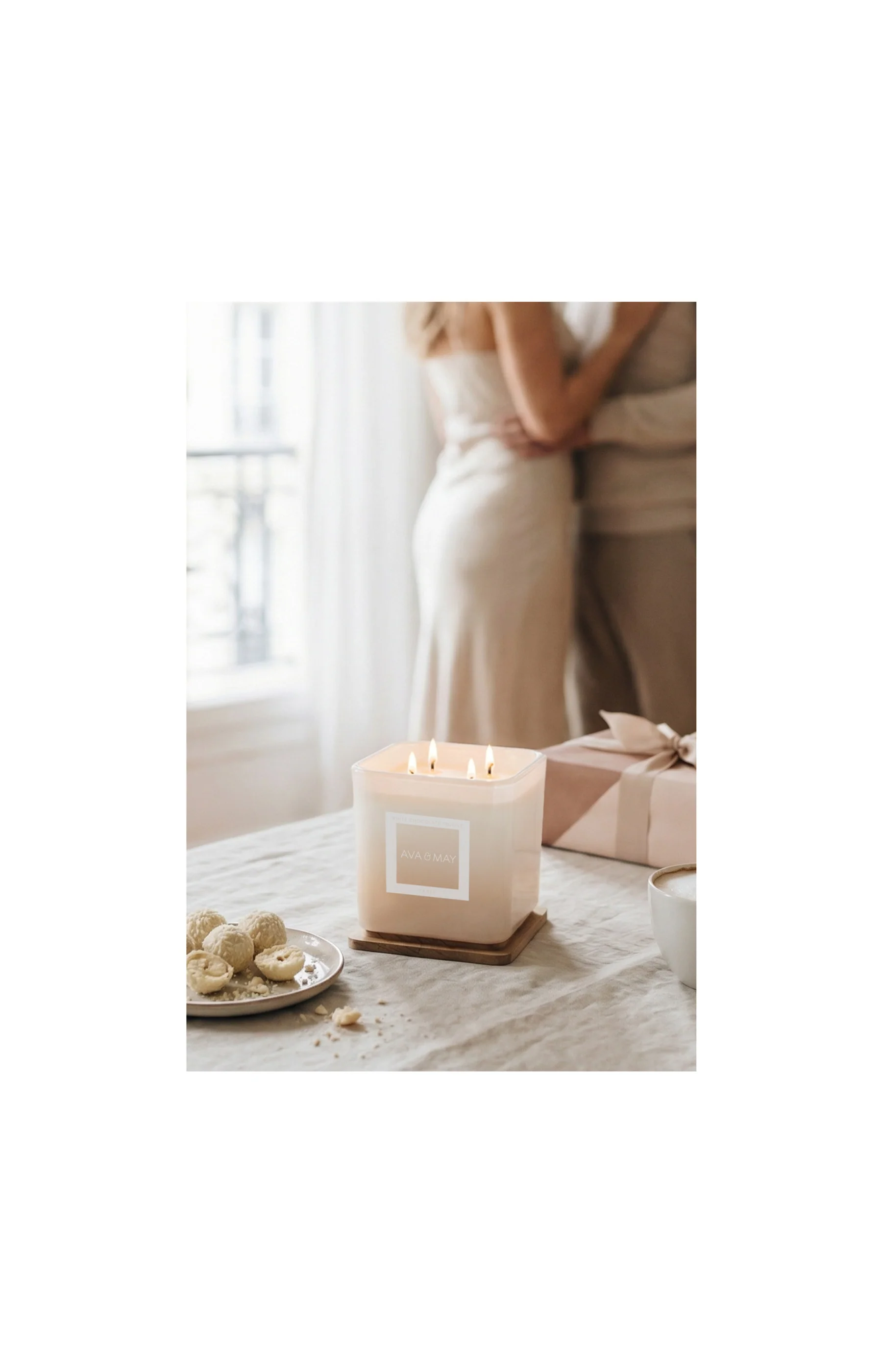Maxi bougie parfumée - Truffe au Chocolat Blanc - 450 g - Image 2