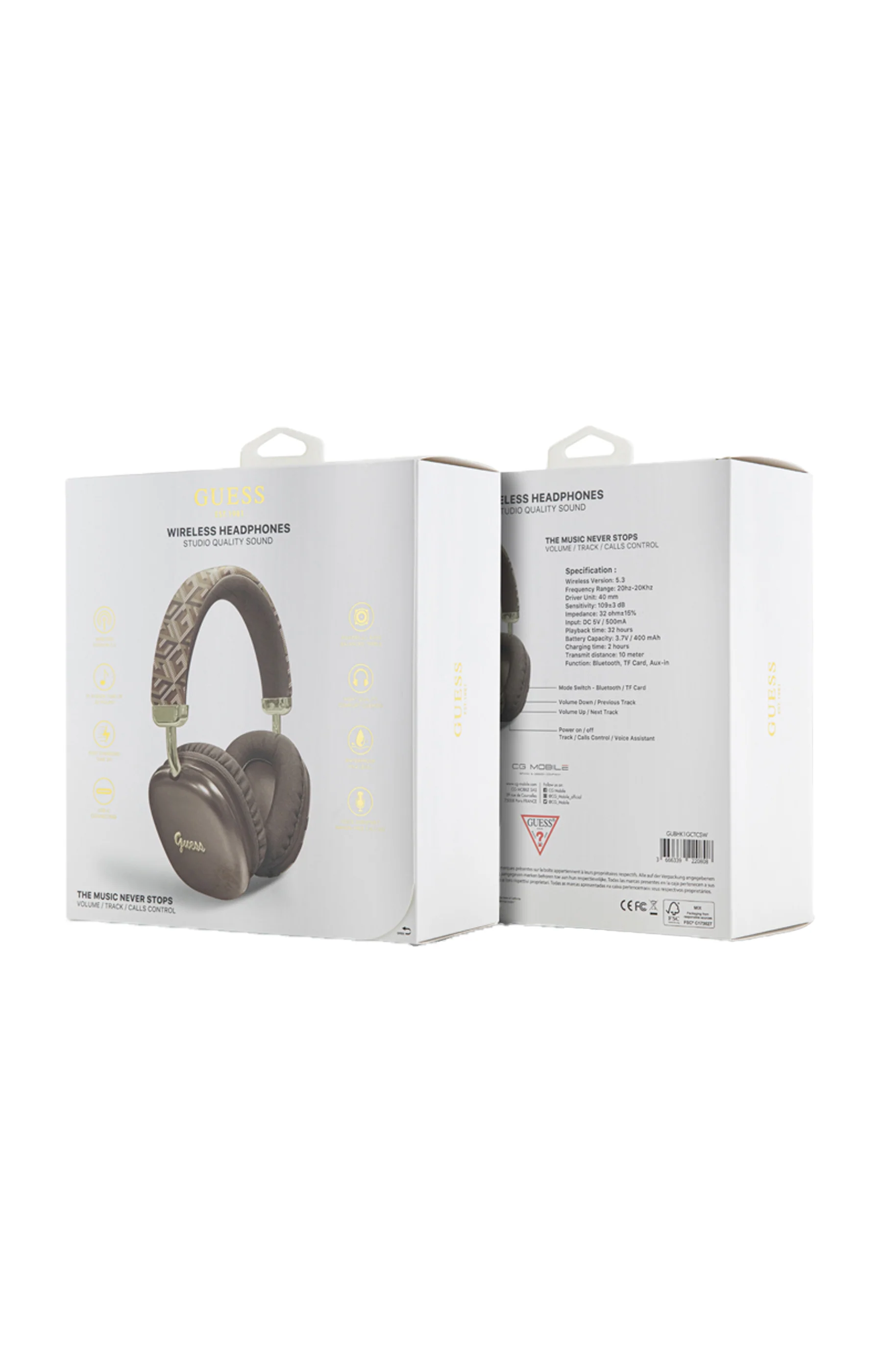 Casque Bluetooth - Guess - Marron - Image 4