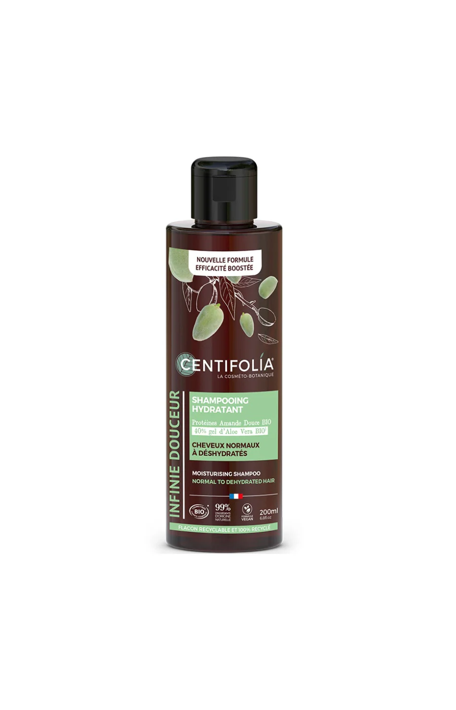 Shampoing hydratant bio - Amande douce & aloe vera - Cheveux normaux déshydratés - Image 2