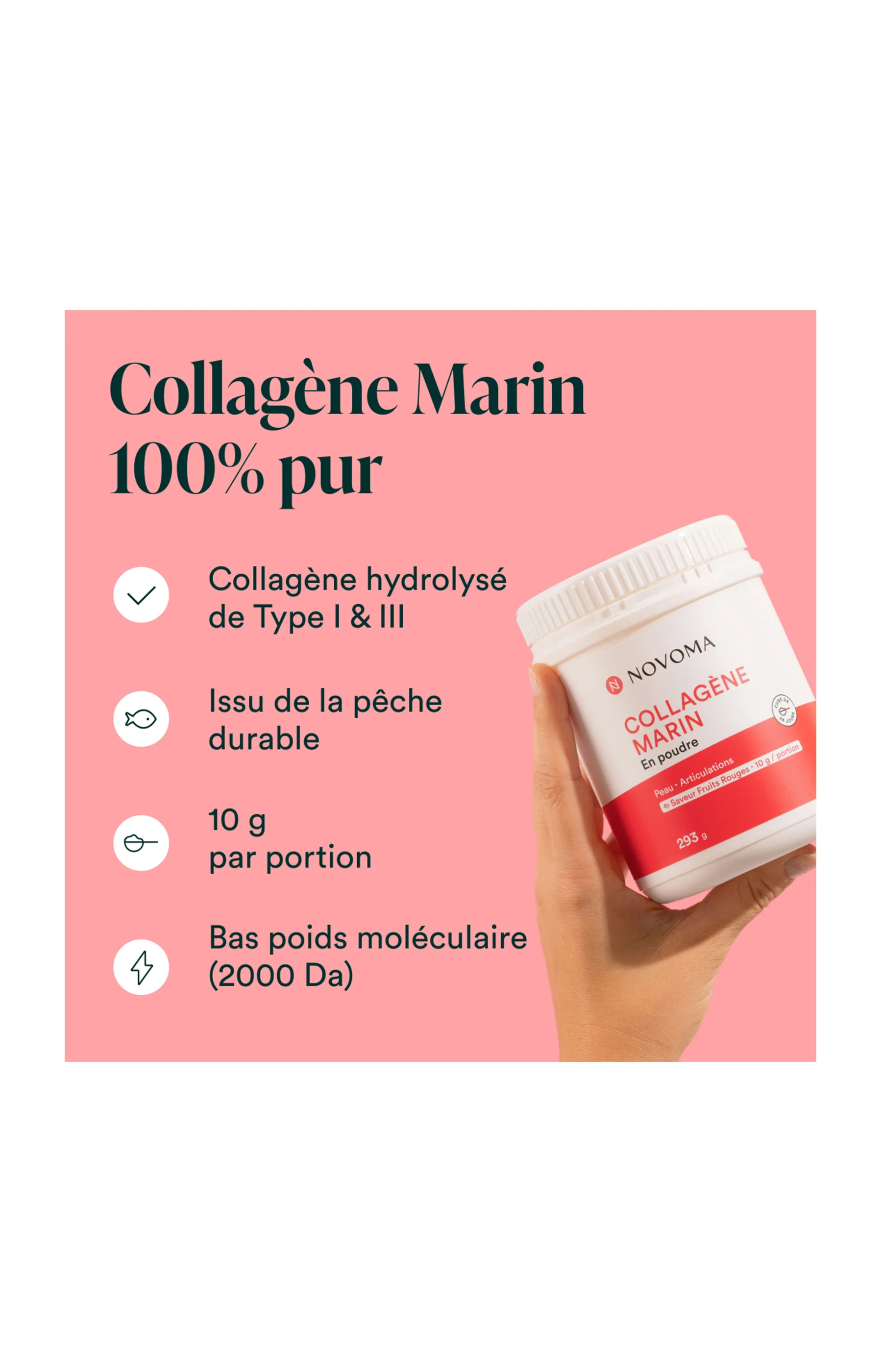 Collagène Marin - Peau & articulations - Saveur fruits rouges - 28 jours - Image 6