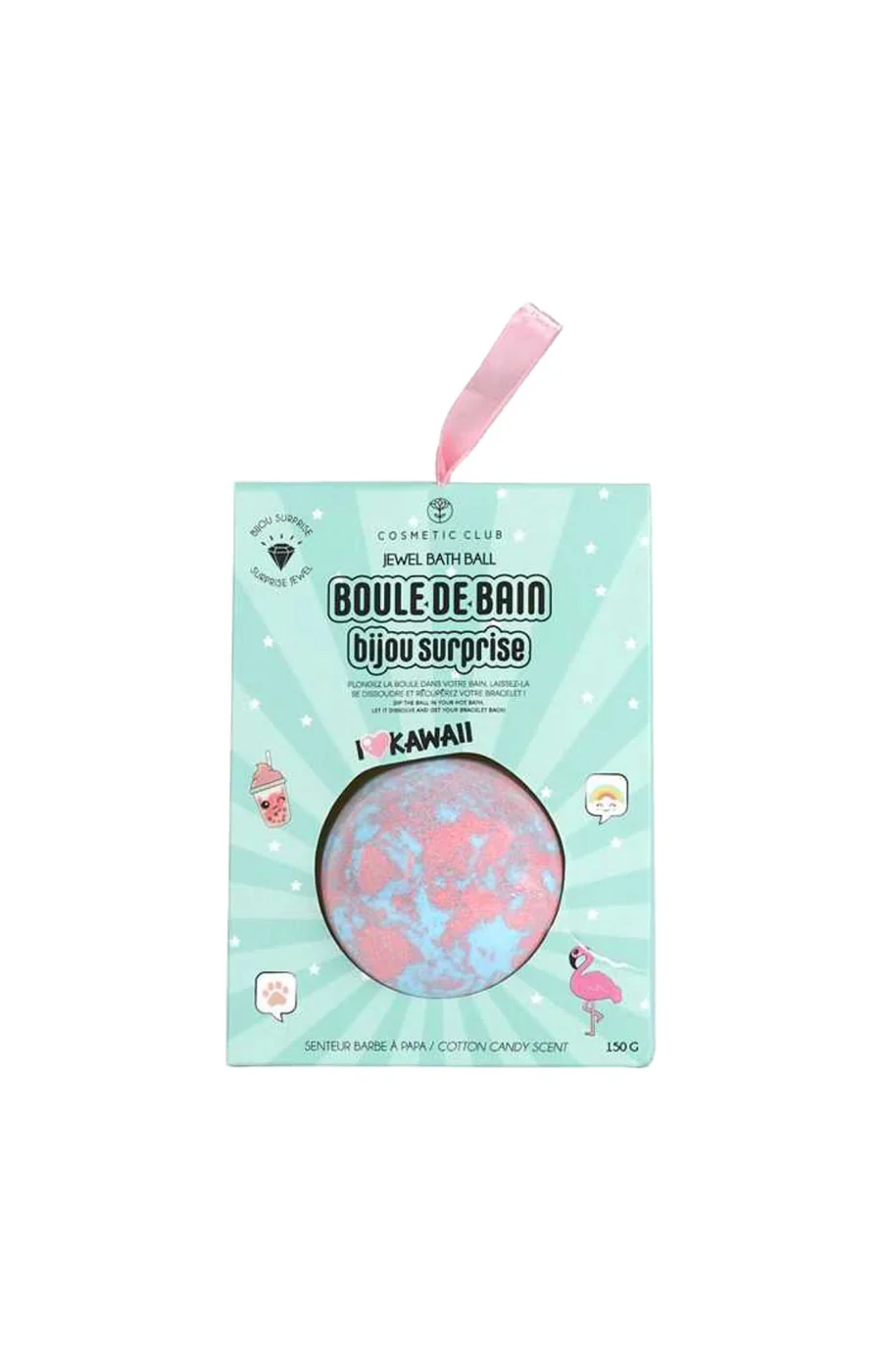 Bombe de bain bijou surprise - Barbe à papa ou fleur de cerisier - Enfant - Coloris aléatoire - 150 g - Image 6