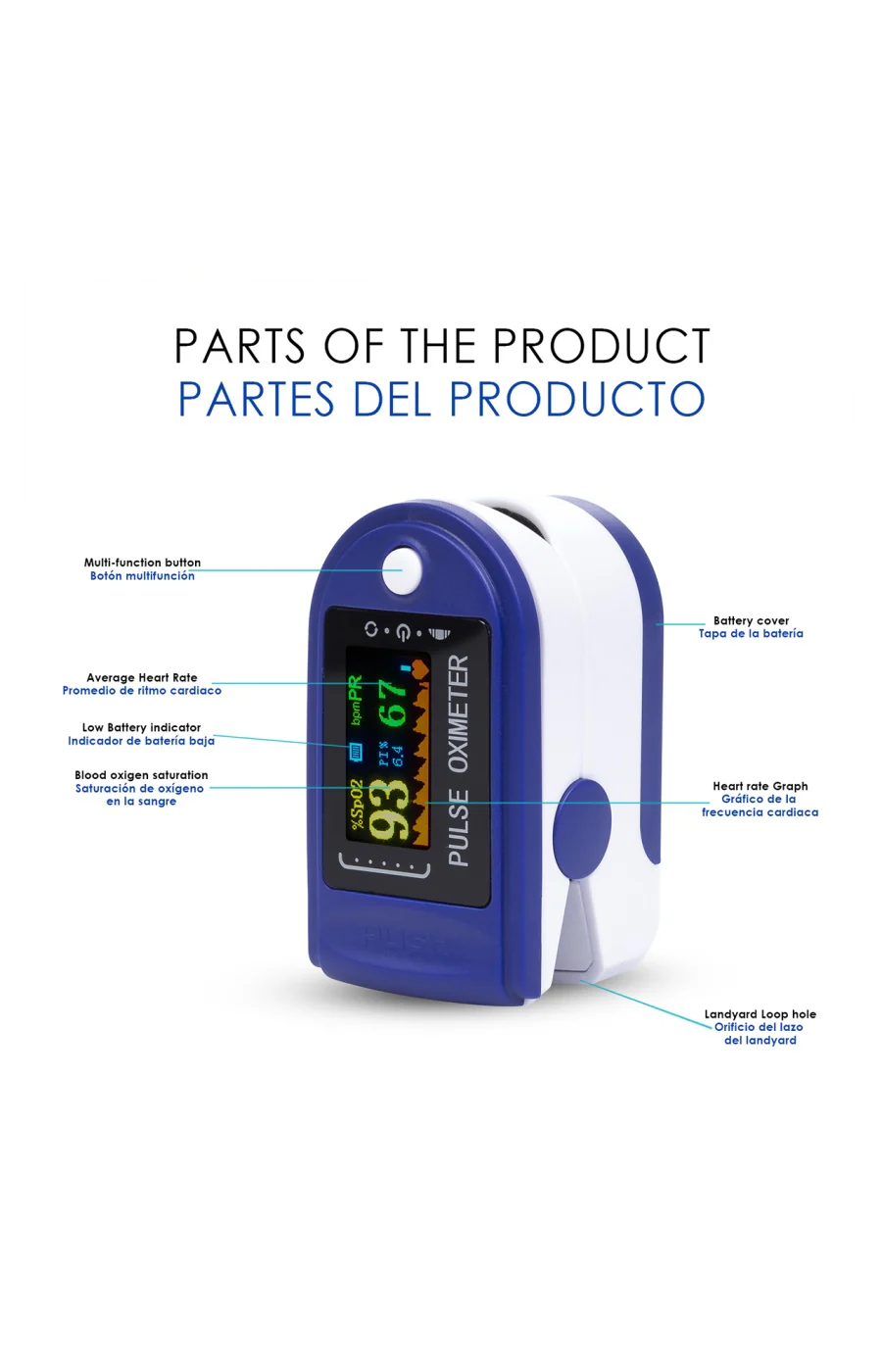 Moniteur de fréquence cardiaque sans fil - Bleu - Image 3