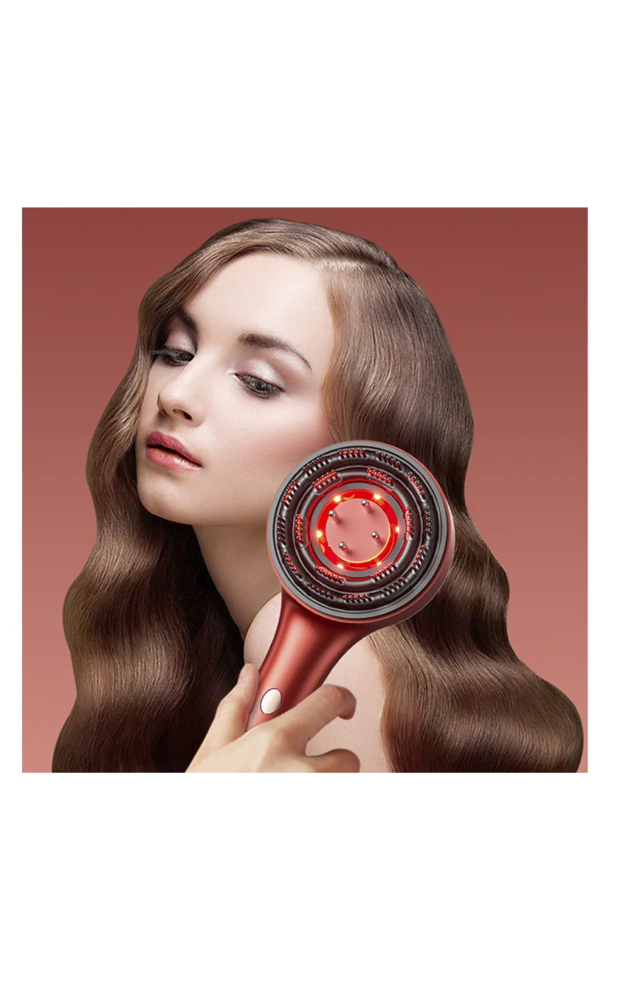 Peigne de soin à la lumière rouge - Cheveux - Image 2