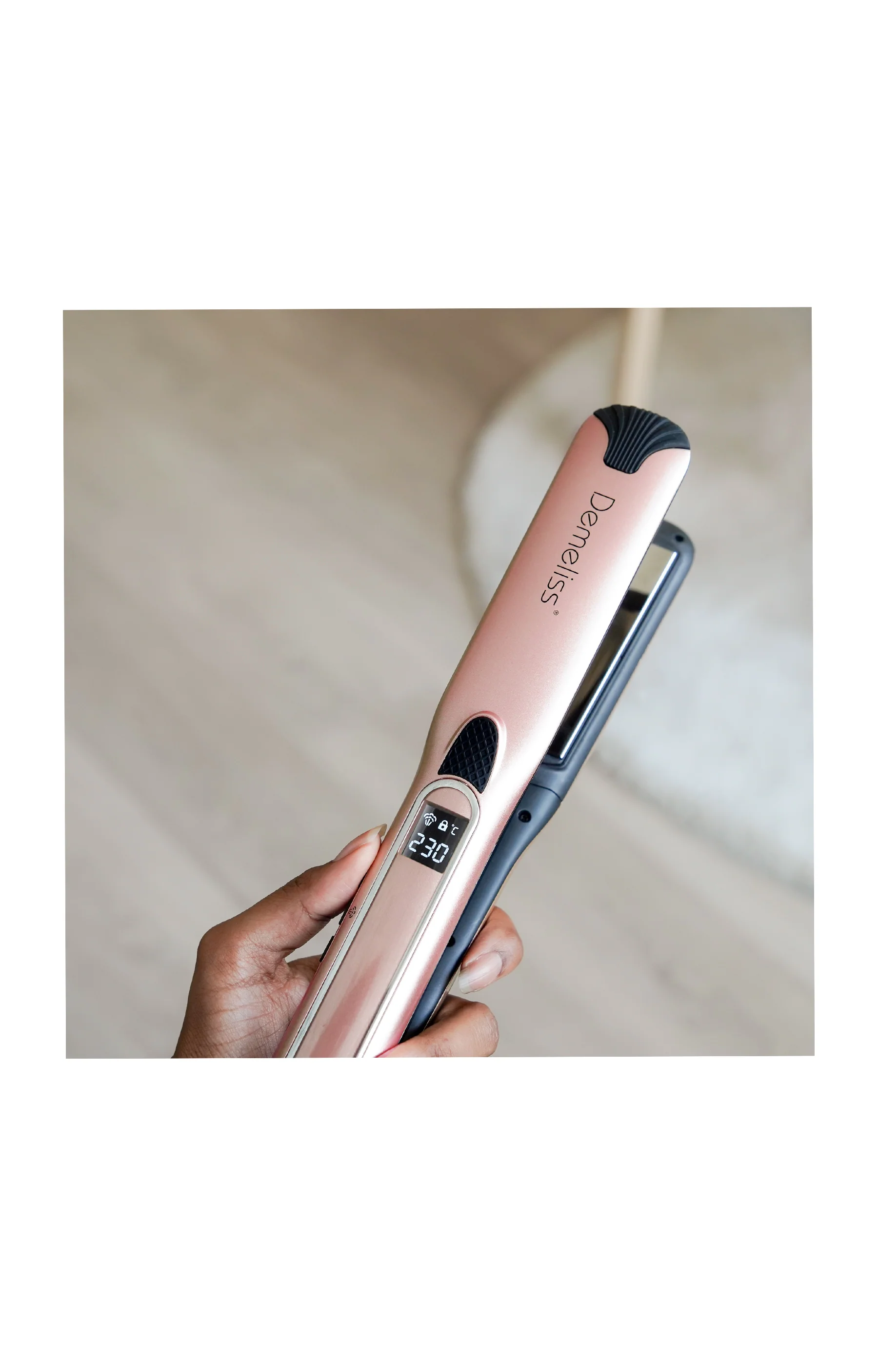 Lisseur professionnel - Plaques titanium - 230°C - Rose - Image 4