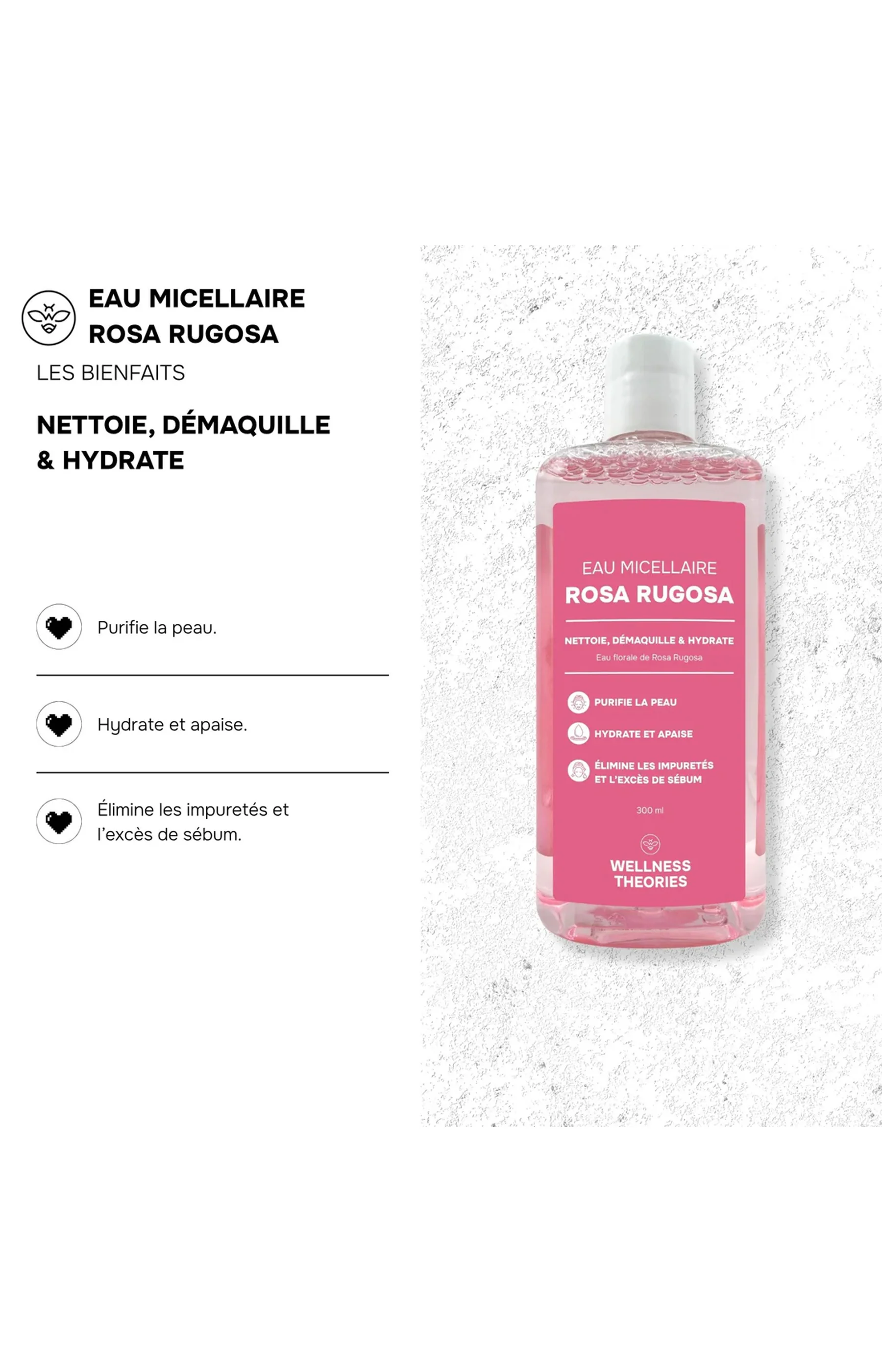 Eau micellaire - Rosa Rugosa - Visage & yeux - 300 ml - Image 2