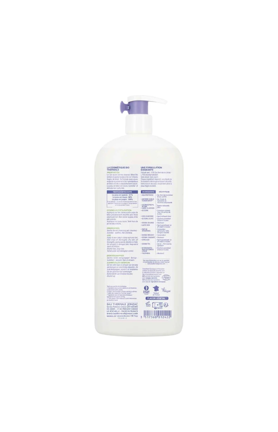 Gel lavant douceur bio - Bébé - Cheveux & corps - 1 L - Image 2