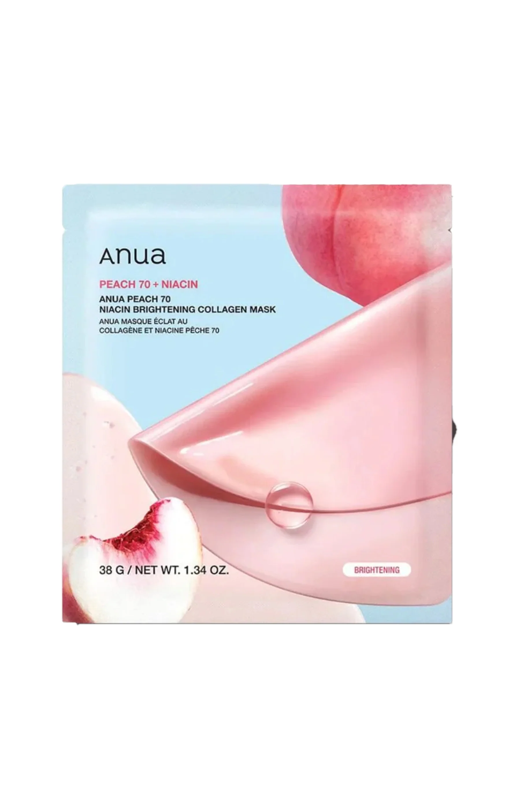 Masques tissu - Niacinamide & pêche - 4 unités - Image 2