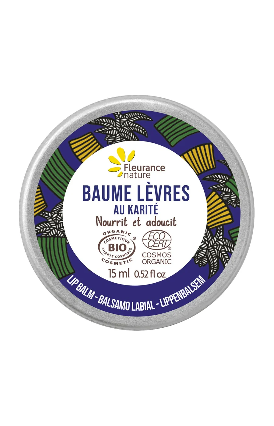 Baume à lèvres nourrissant naturel - Karité - 15 ml