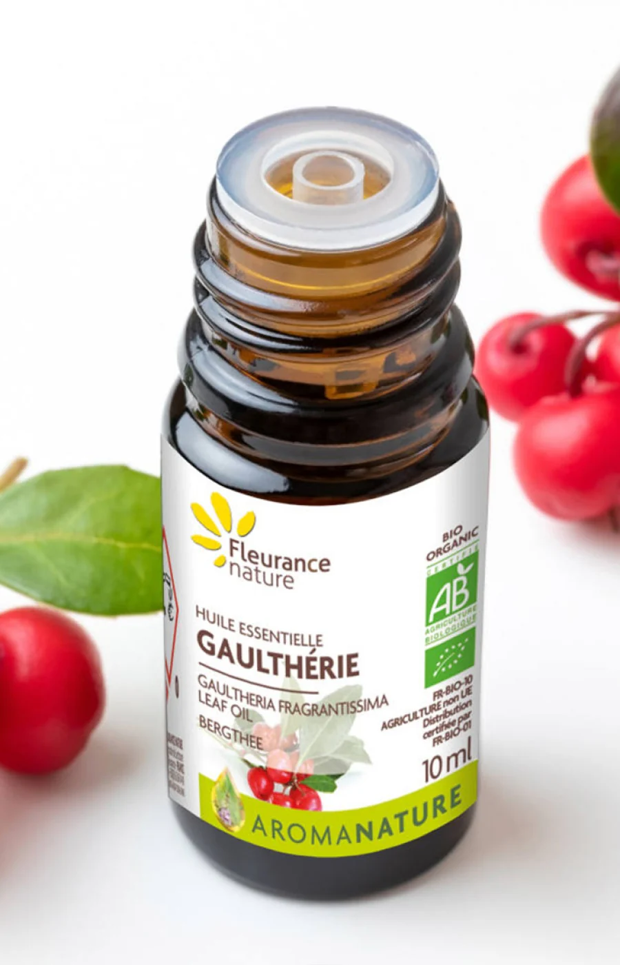Huile essentielle de massage bio - Gaultherie -10 ml - Image 2