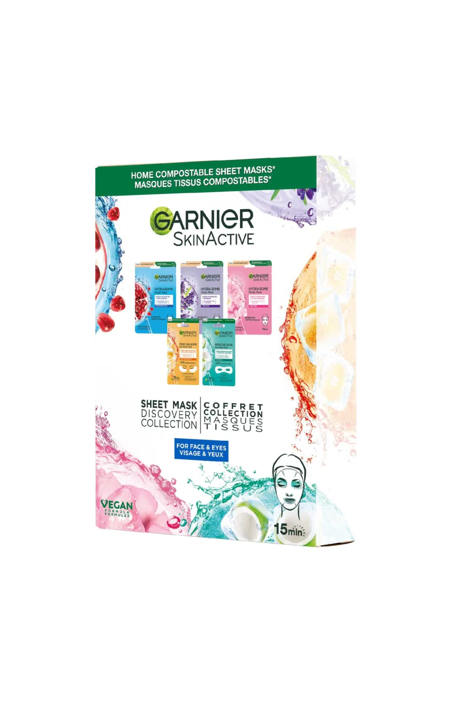 Coffret masques en tissu - Visage & yeux - 5 unités - Image 2