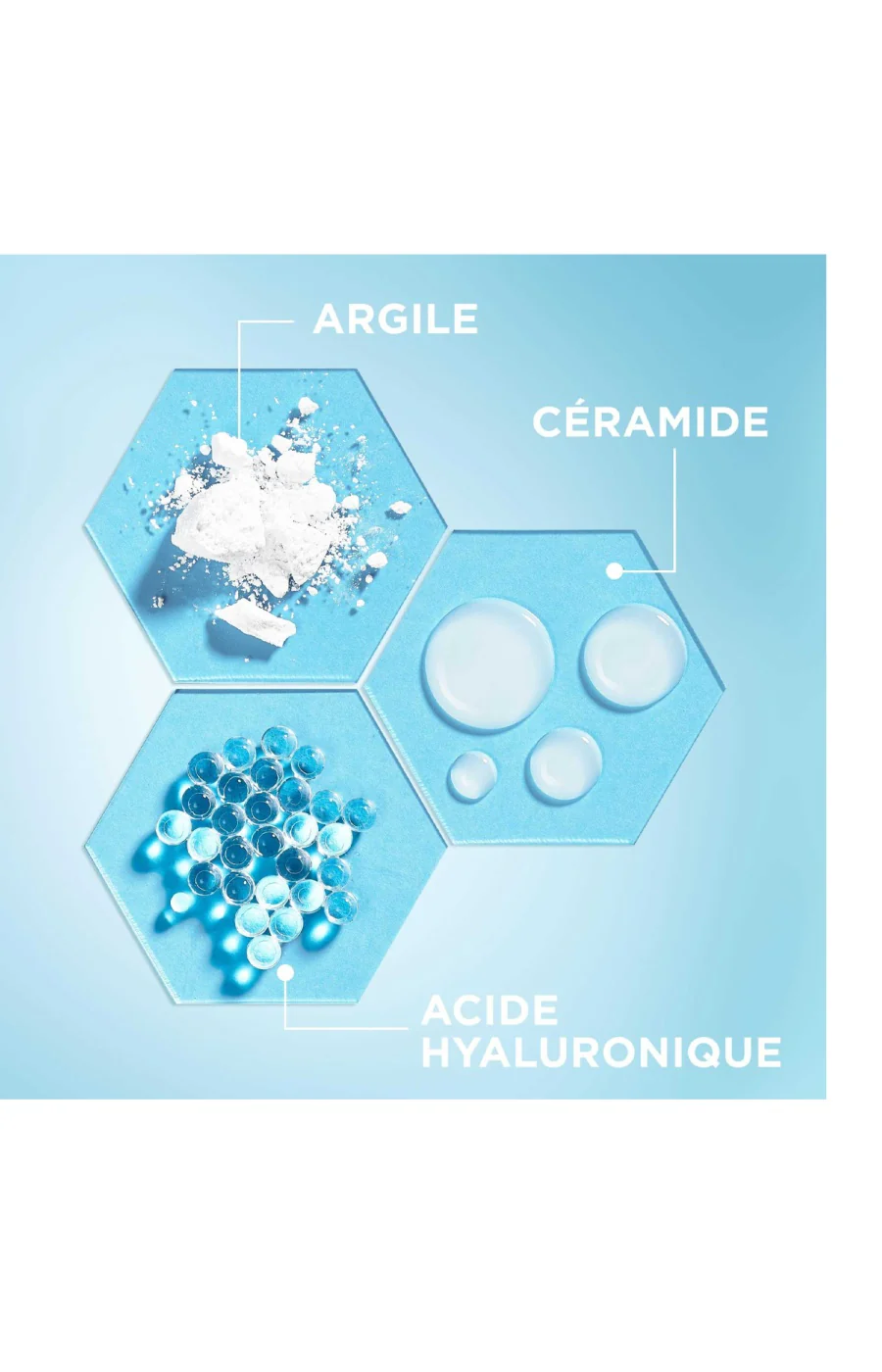 Gel nettoyant moussant - PureActive Argile - Acide hyaluronique, céramide & argile - Visage - Image 2