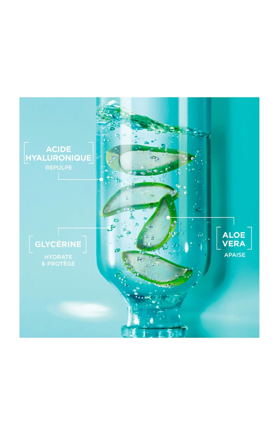 Gel nettoyant apaisant - Acide hyaluronique & aloe vera - Peaux normales à sèches - 250 ml - Image 2