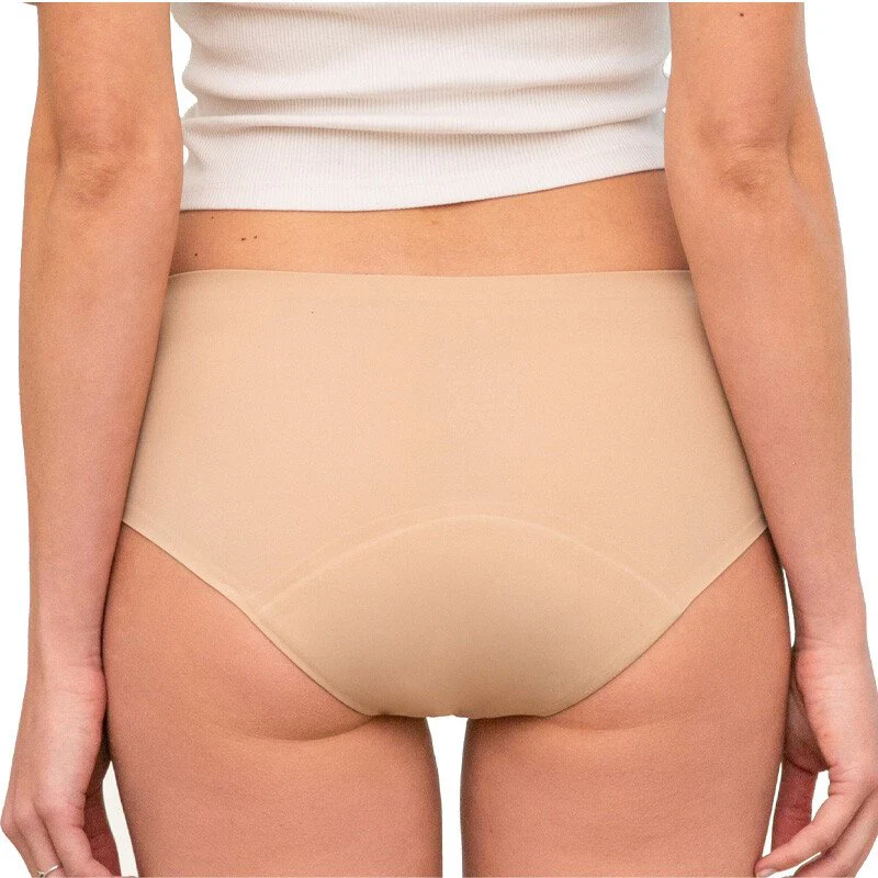 Shorty menstruel invisible - Flux moyens  - Nude
