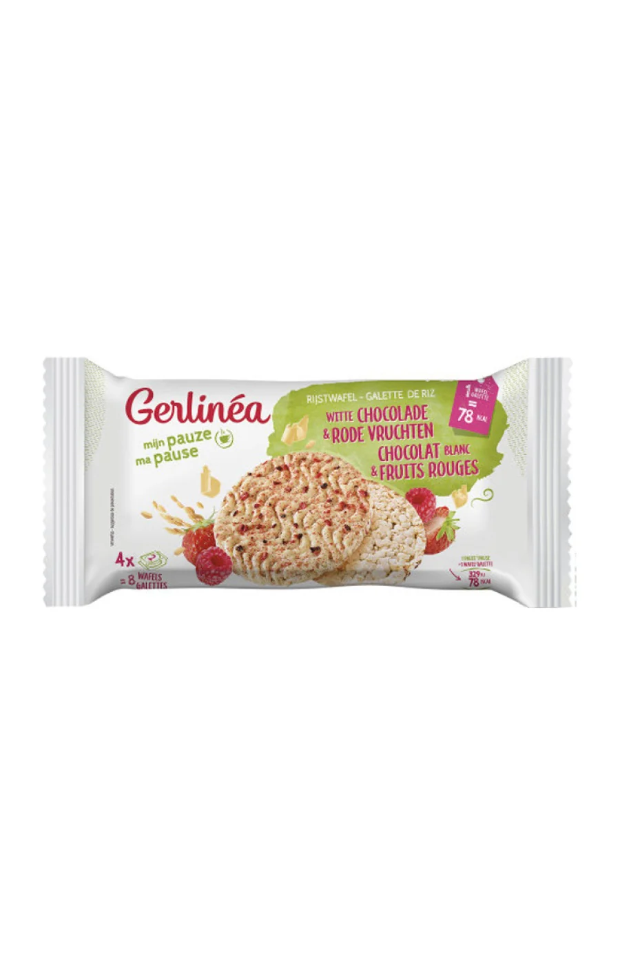 Galettes de riz - Chocolat blanc & fruits rouges - 14 x 4 sachets