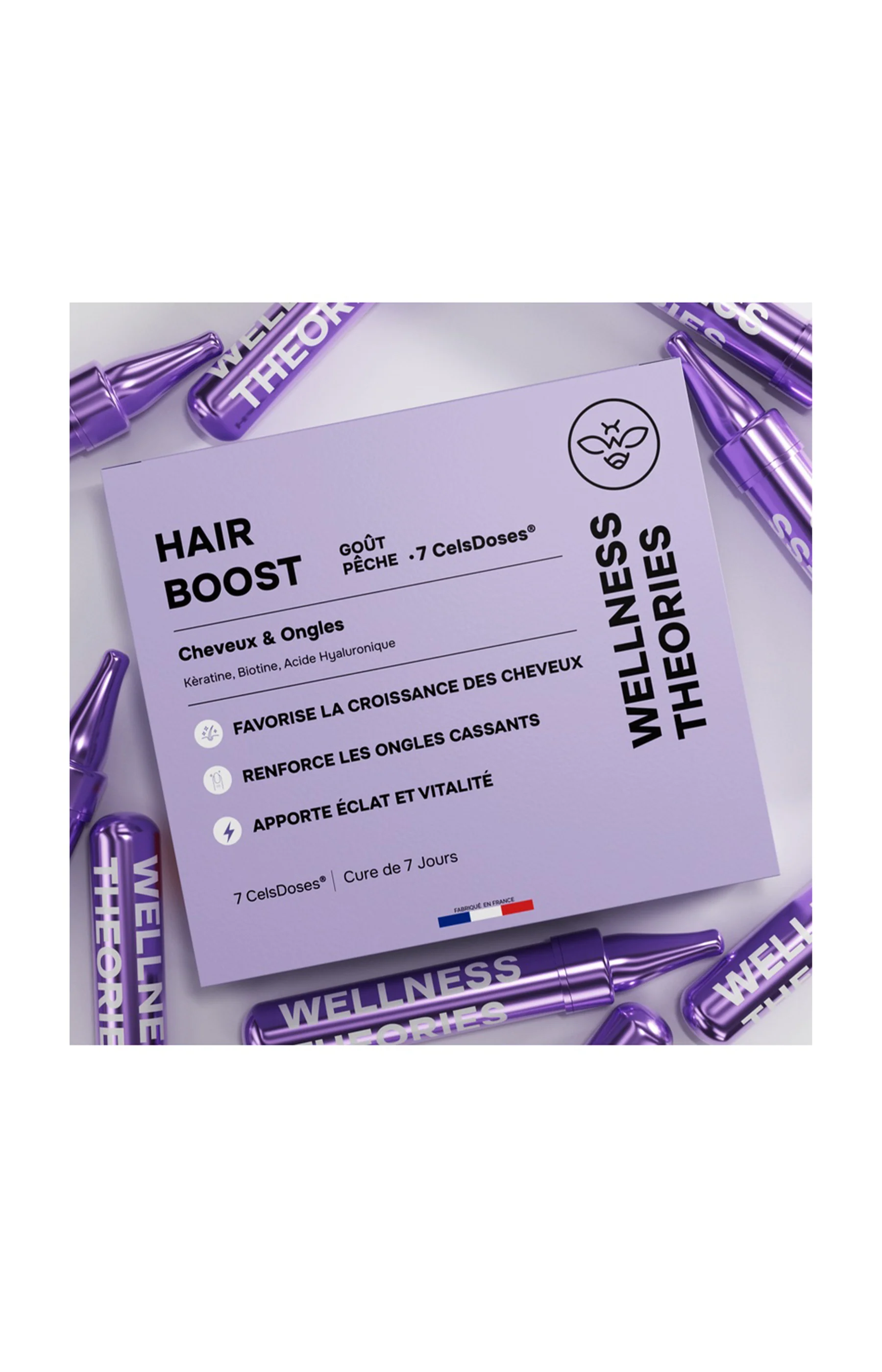 Cure cheveux & ongles - Hair Boost - Pêche - 7 ampoules - Image 3