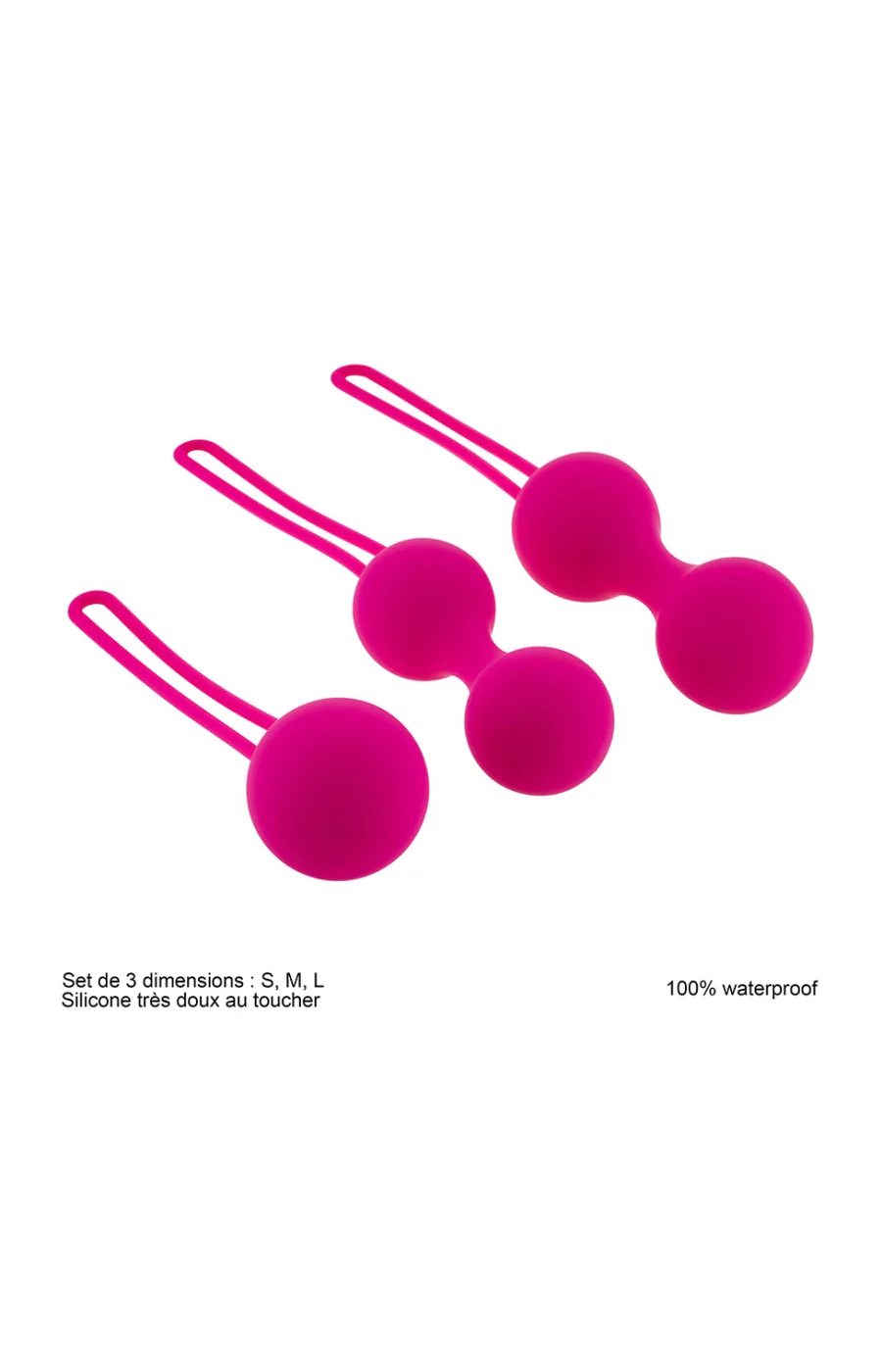 Trio de boules de Geisha - Rose - Image 3