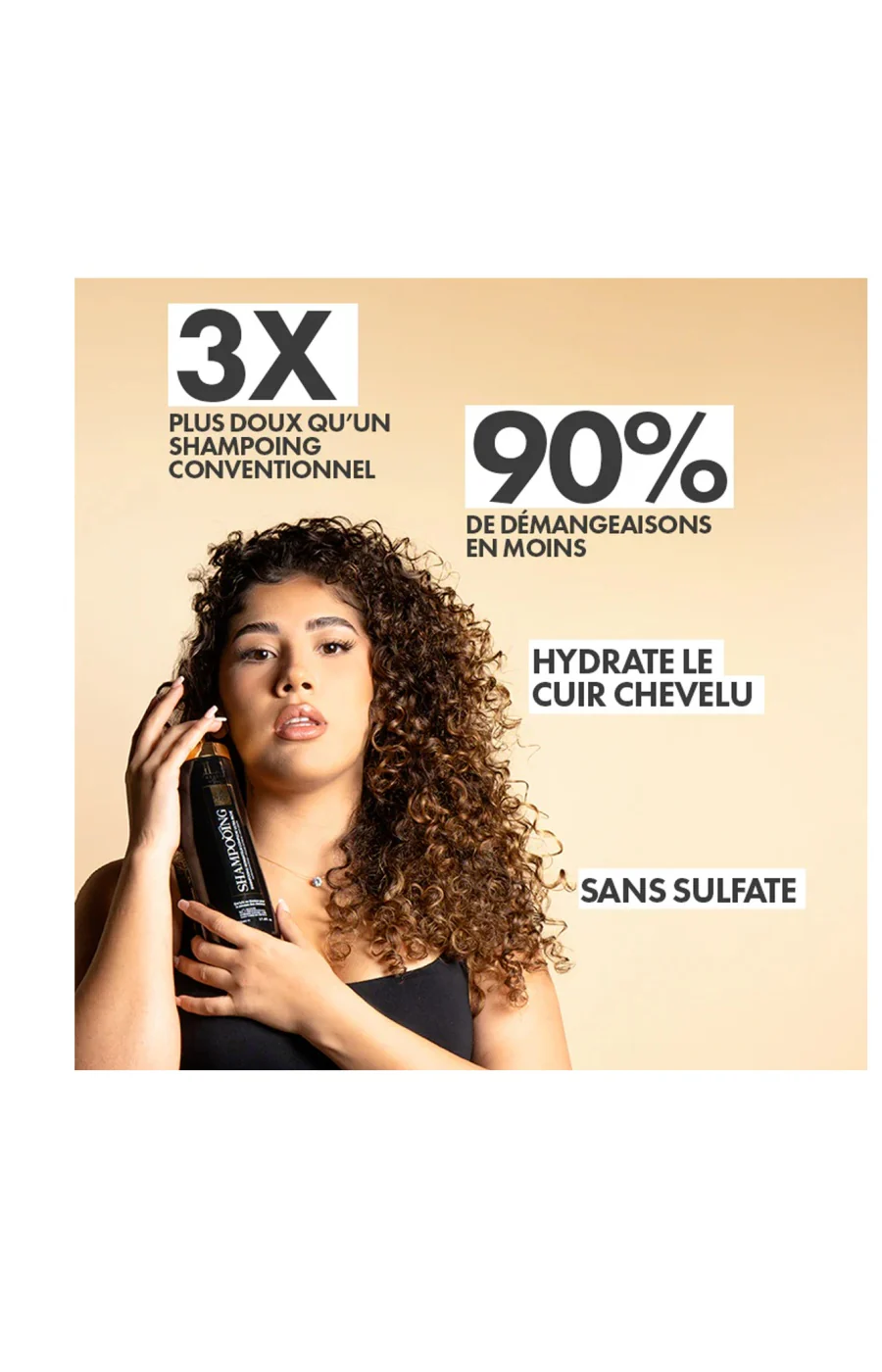 Shampoing réparateur & antipelliculaire - Cheveux secs & cassants - Biotine - 500 ml - Image 3