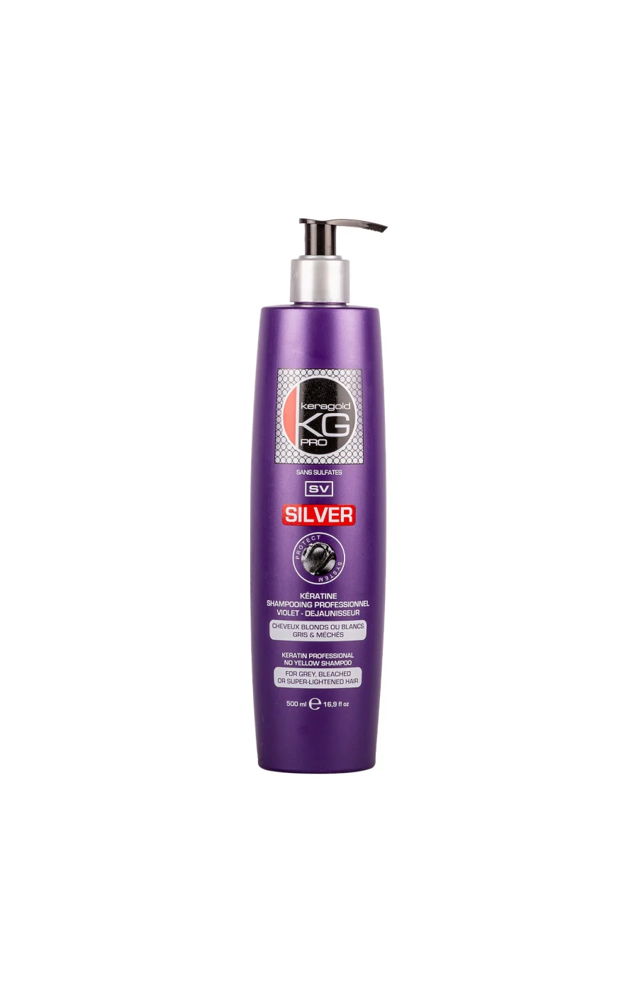 Shampoing déjaunisseur - Kératine - Cheveux blonds - 500 ml