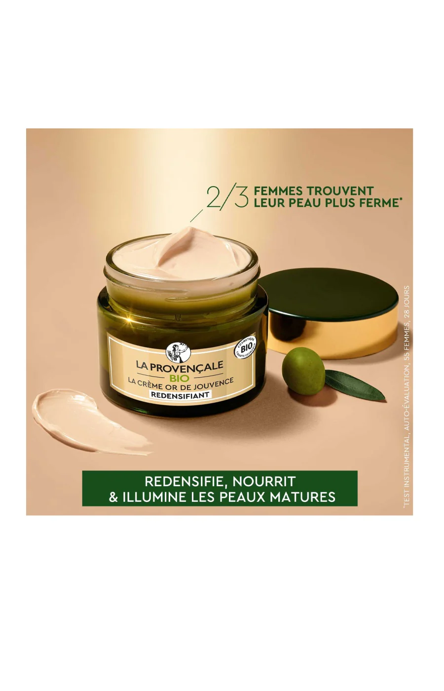 Crème redensifiante - Huile d'olive bio - Visage - 50 ml - Image 2