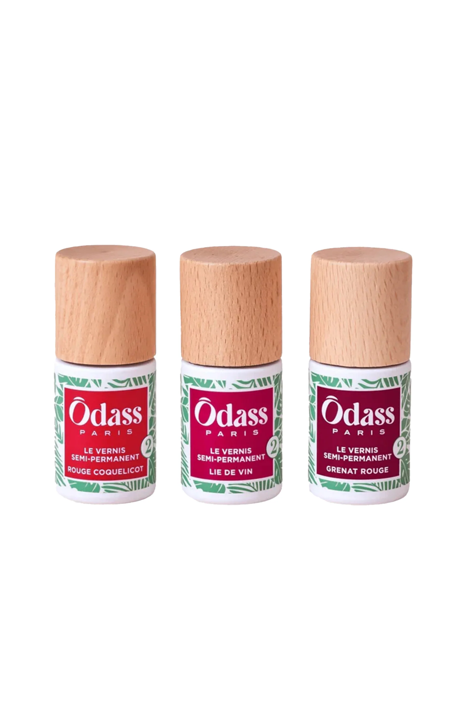 Vernis semi-permanents - Rouge Coquelicot, Lie de Vin & Grenat Rouge