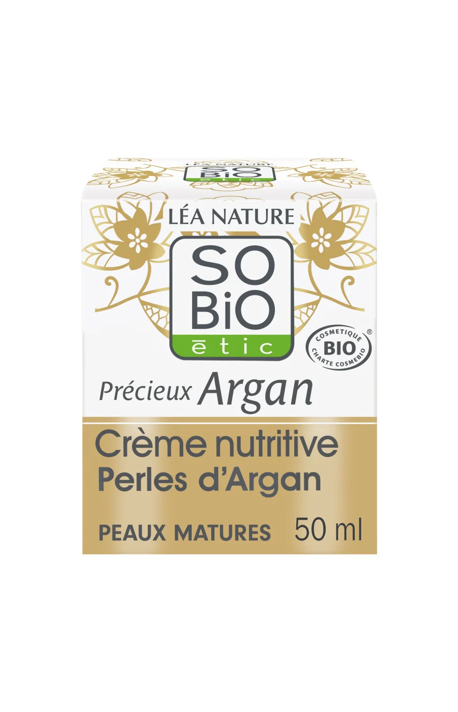 Crème nutritive bio - Perles d'argan - Peaux matures