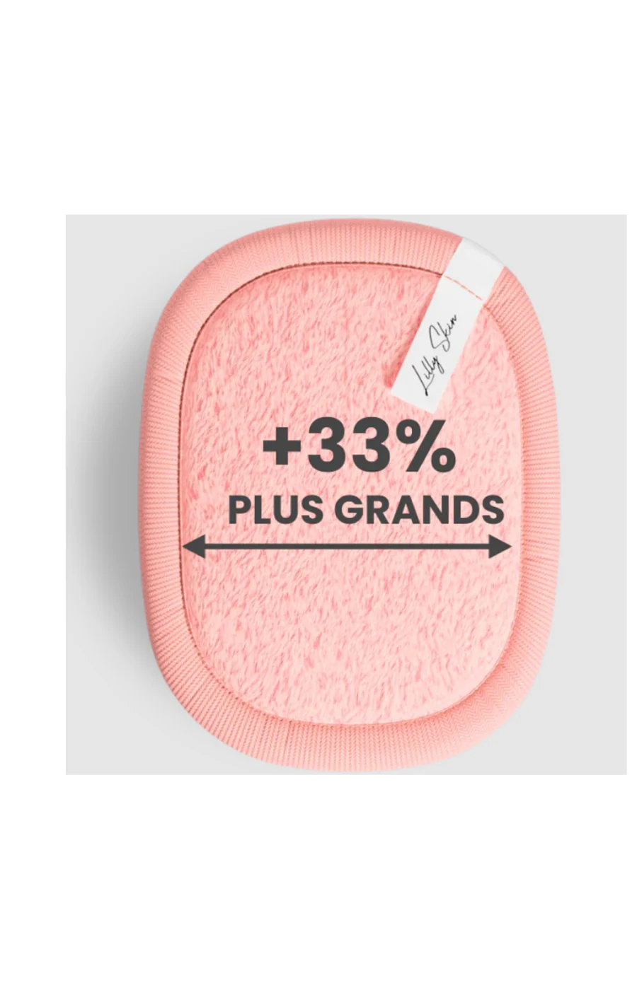 Disques démaquillants réutilisables XL - Rose poudré - 7 unités - Image 3