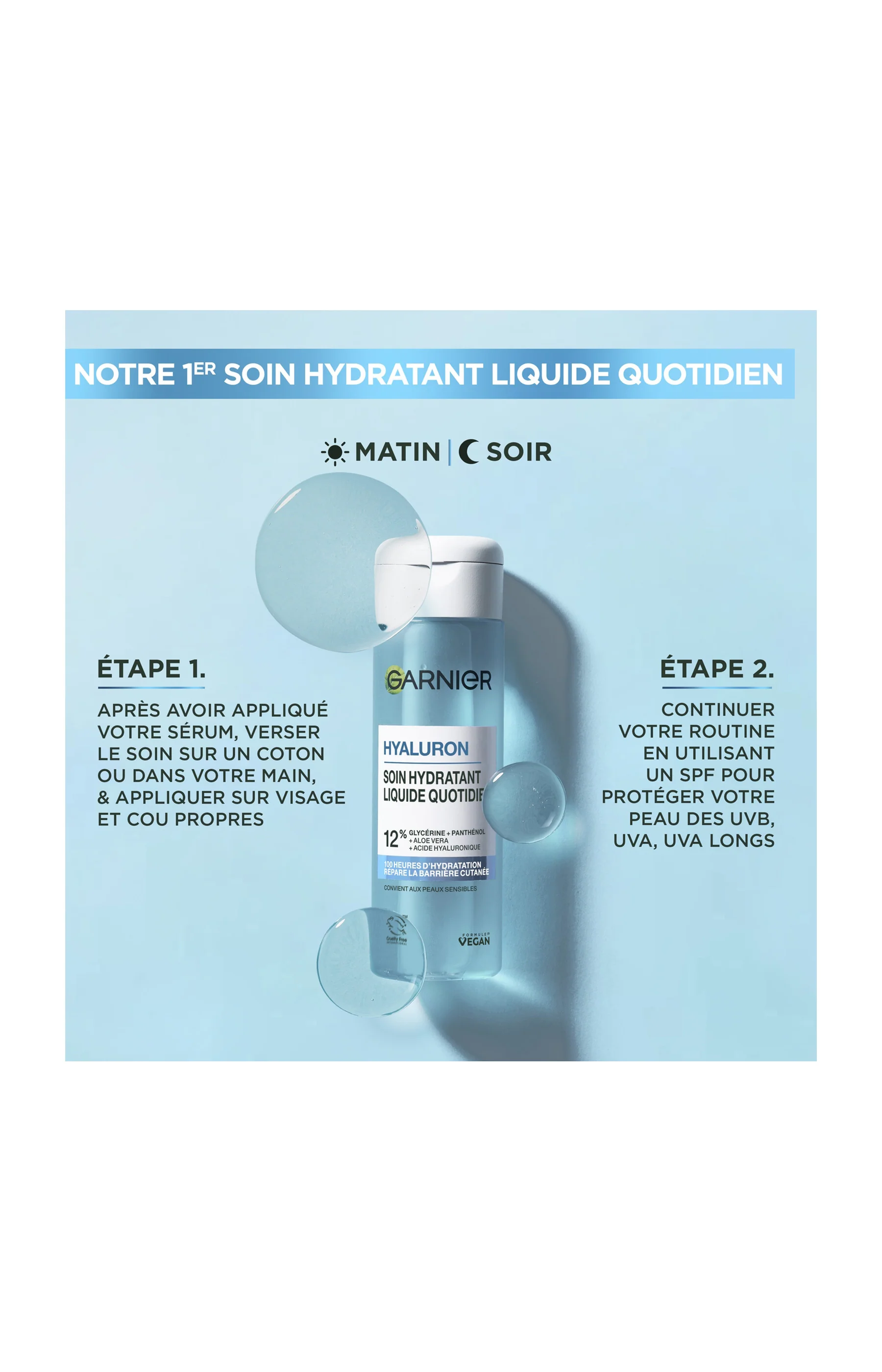 Lotion tonique -Acide hyaluronique -  Visage - 120ml - Image 2