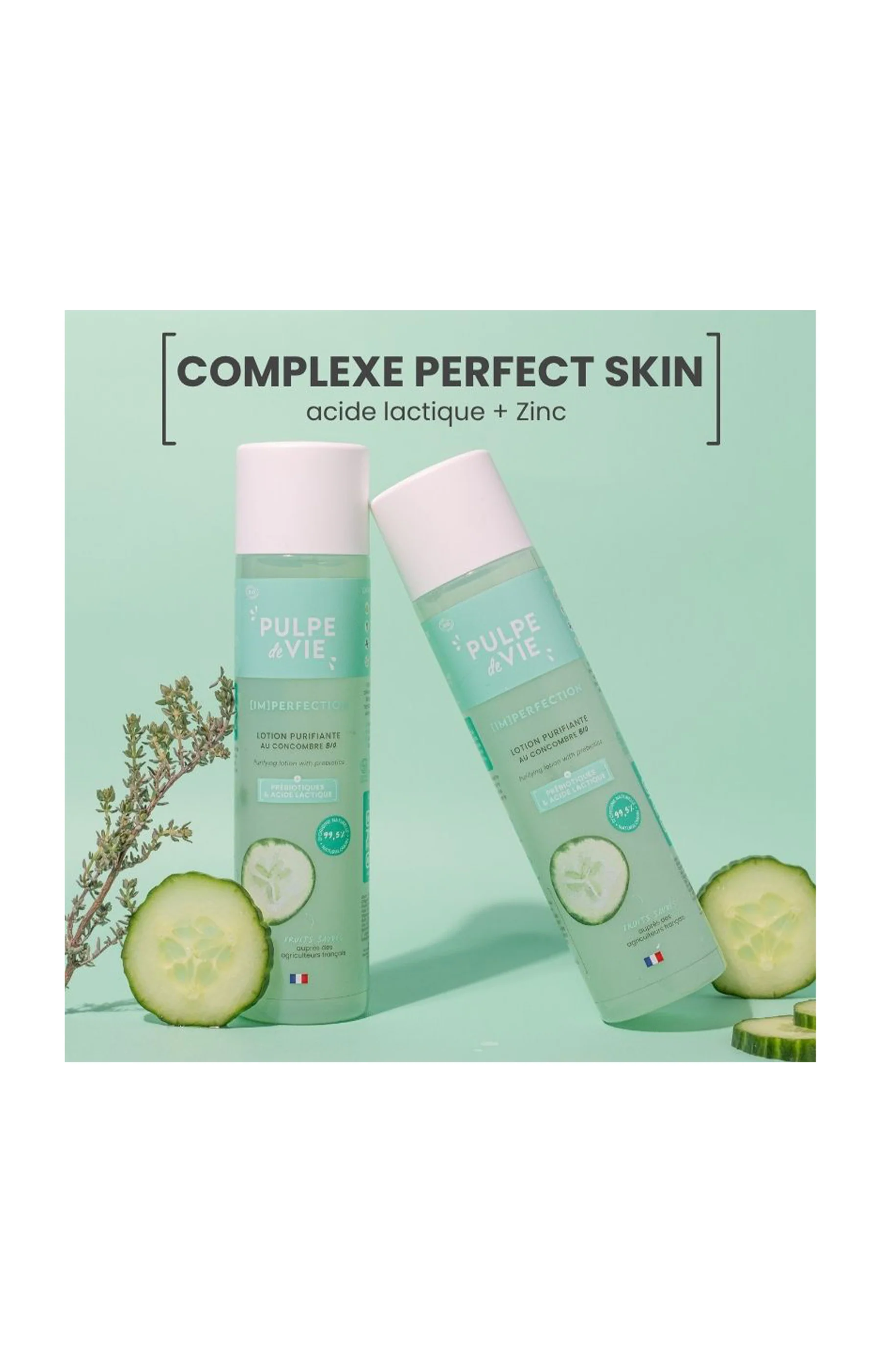Lotion purifiante bio - Concombre - Peaux mixtes à grasses - 150 ml - Image 2