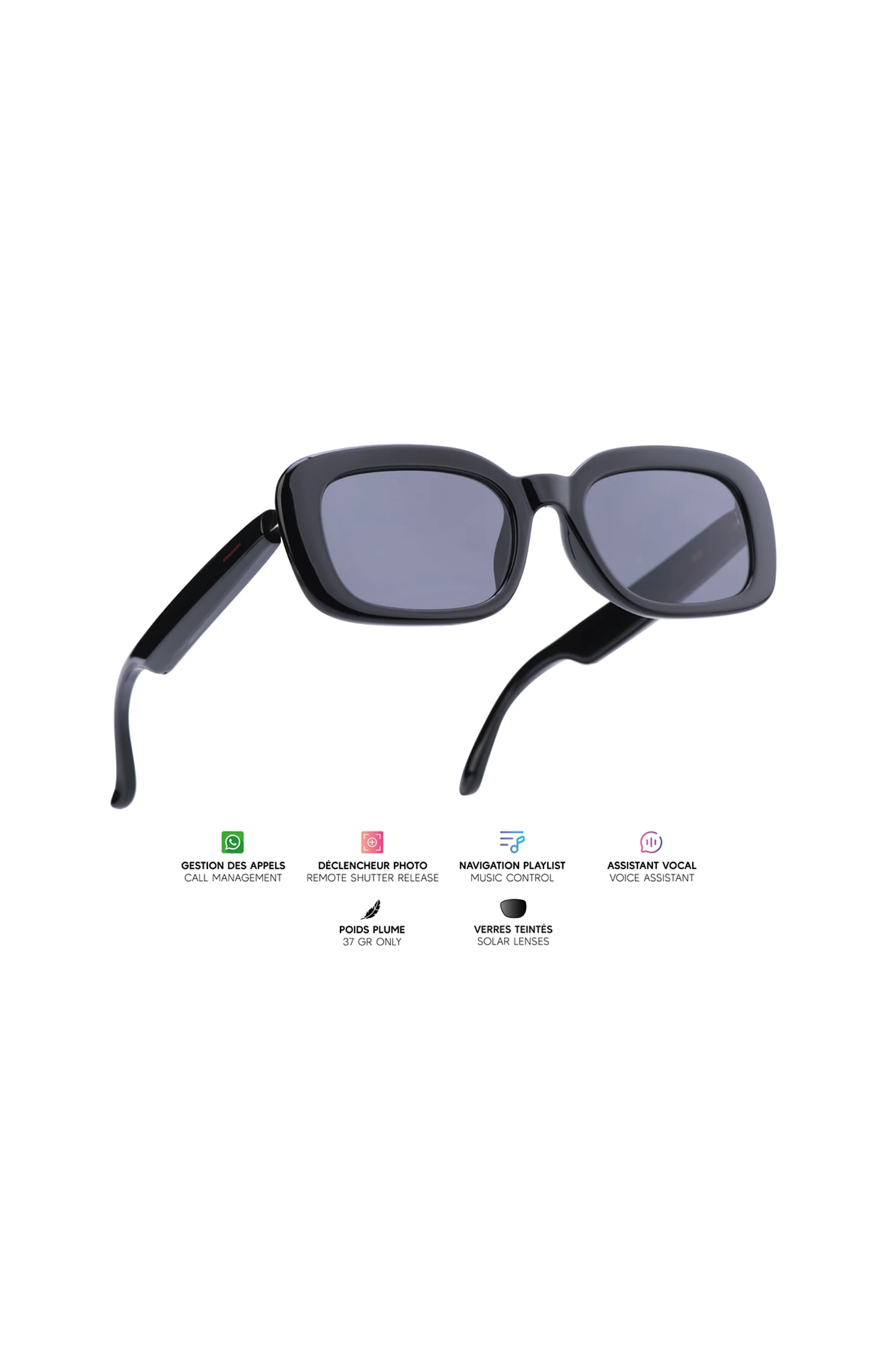 Lunettes connectées – Modèle Mira - Noir - Image 2