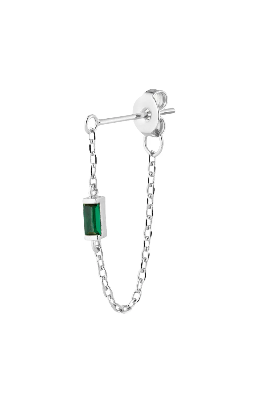 Boucle d'oreille - Green Dream - Laiton plaqué argent 10 microns - Image 2