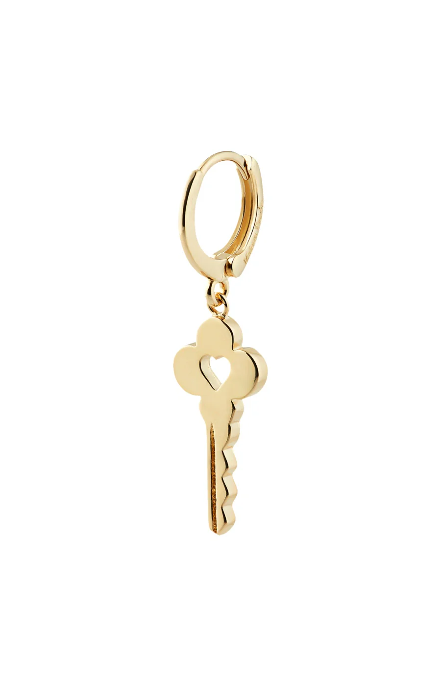Boucle d'oreille - Key - Laiton doré or 1 micron - Image 2