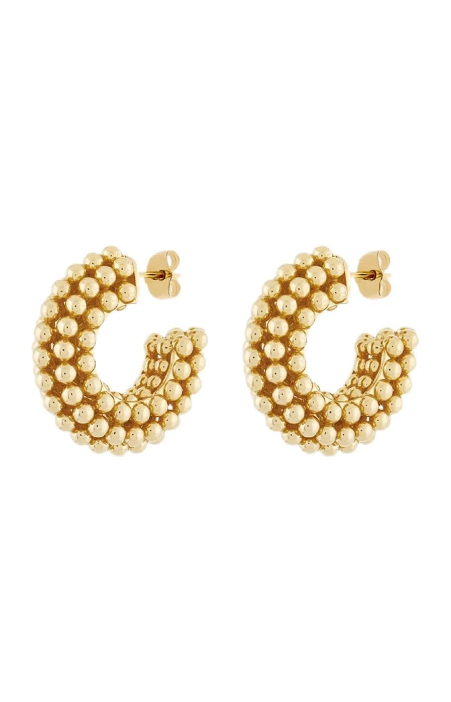 Boucles d'oreilles - Mimosa - Laiton doré or 1 micron - Image 2
