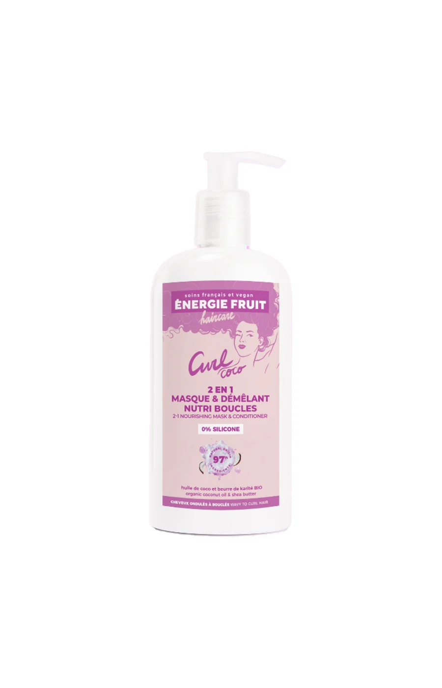 Masques 2-en-1 - Coco & beurre de karité bio - Cheveux bouclés - 2 x 300 ml