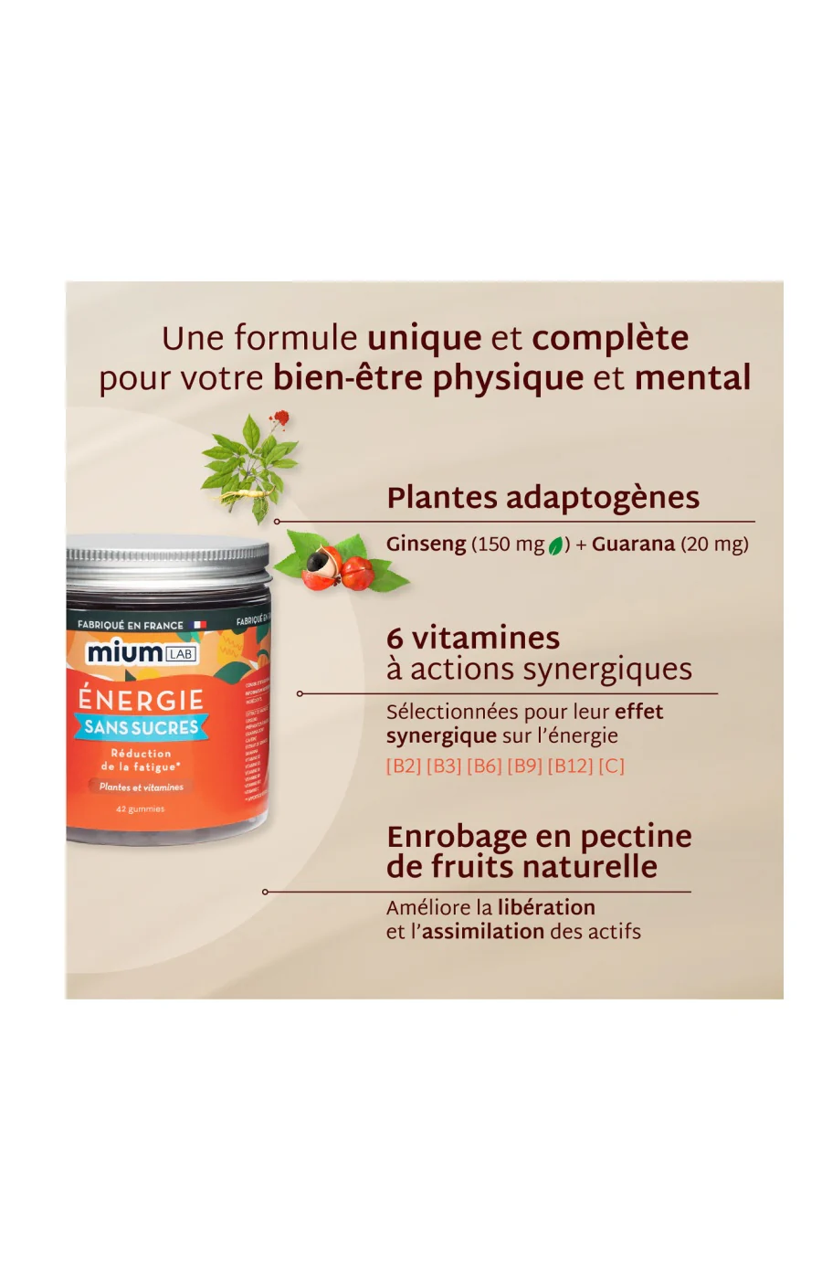 Cure gummies énergie - Ananas - Sans sucres - 3 mois - Image 4