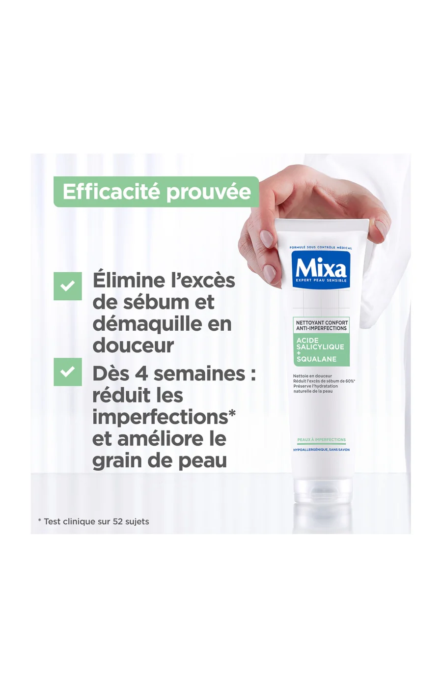 Gel nettoyant anti-imperfections - Acide salicylique & squalane - Peaux mixtes à grasses - 200 ml - Image 2