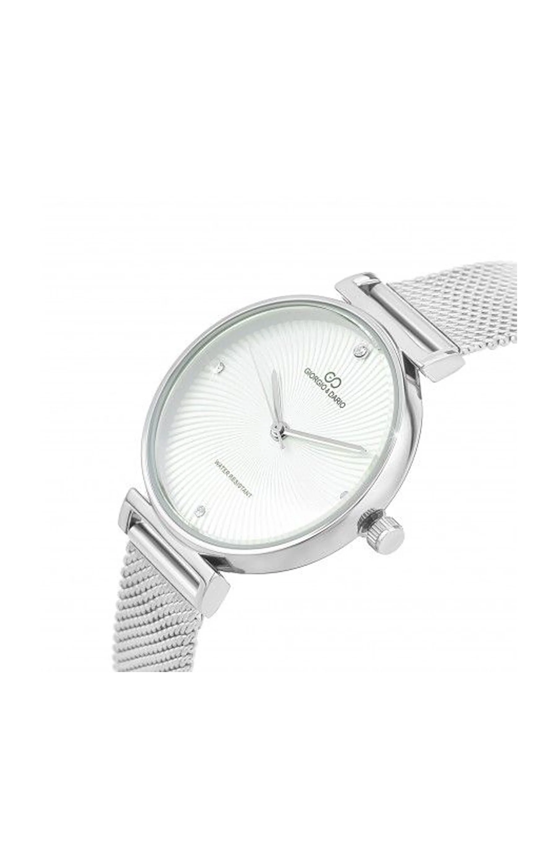 Montre - Laiton argenté & cristaux - Image 3