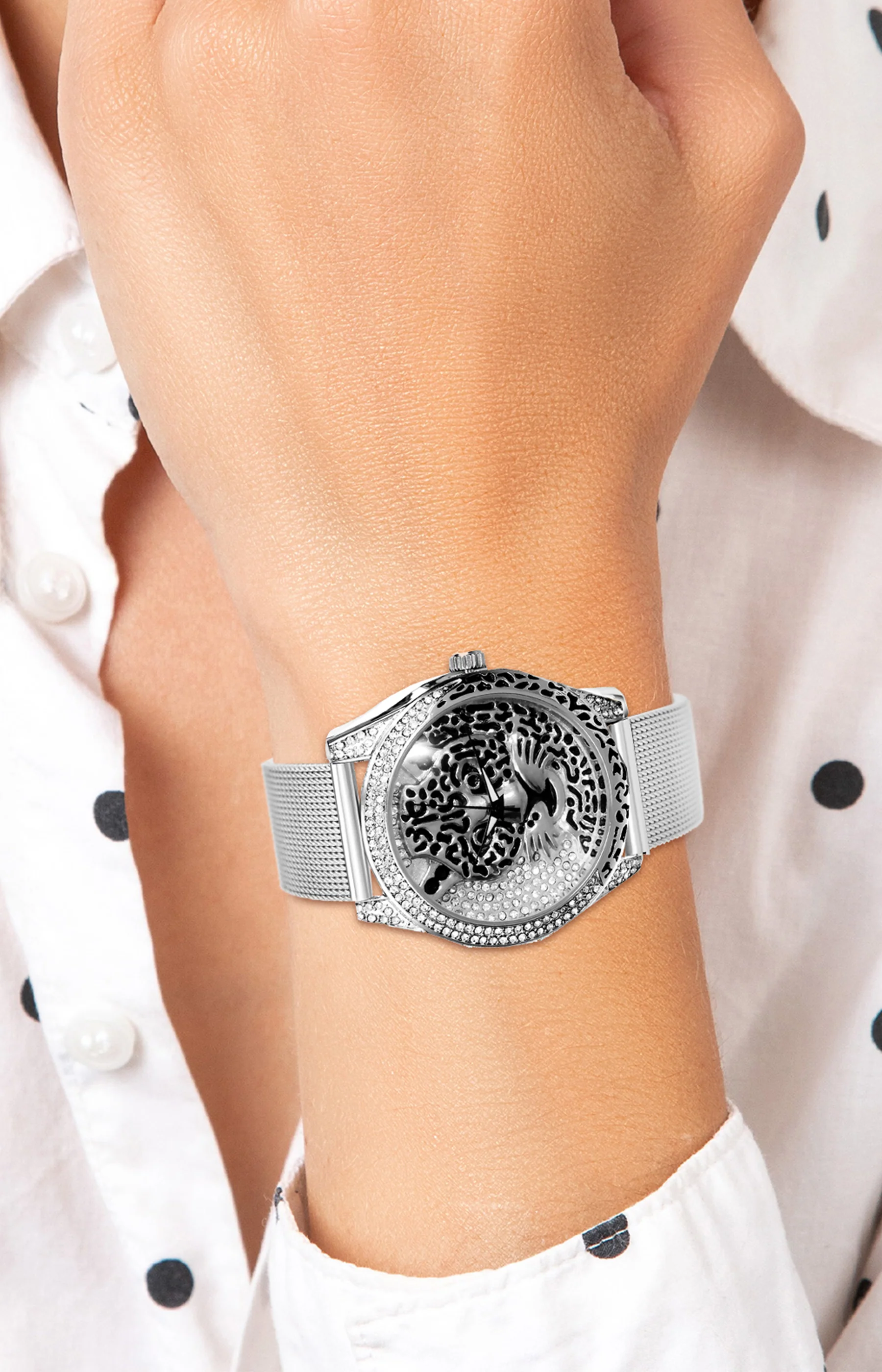 Montre milanais - Laiton & acier inoxydable - Argenté - 41 mm - Image 2