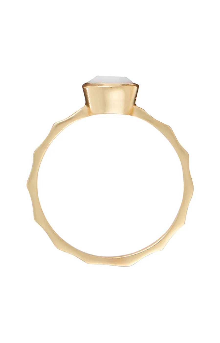 Bague Cléa - Agate blanche & Labradorite - Image 3