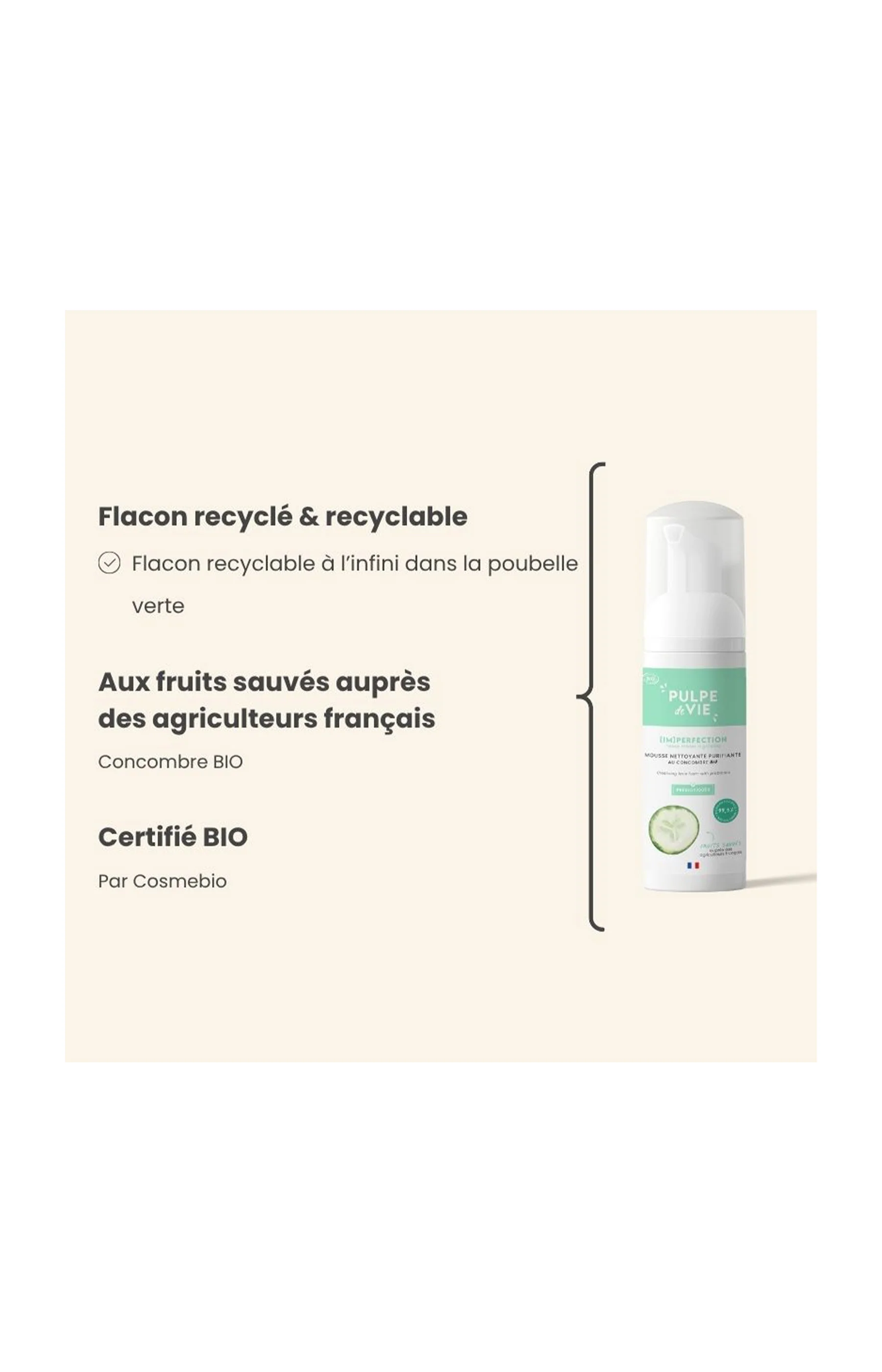 Mousse nettoyante bio - Visage - 125 ml - Image 7