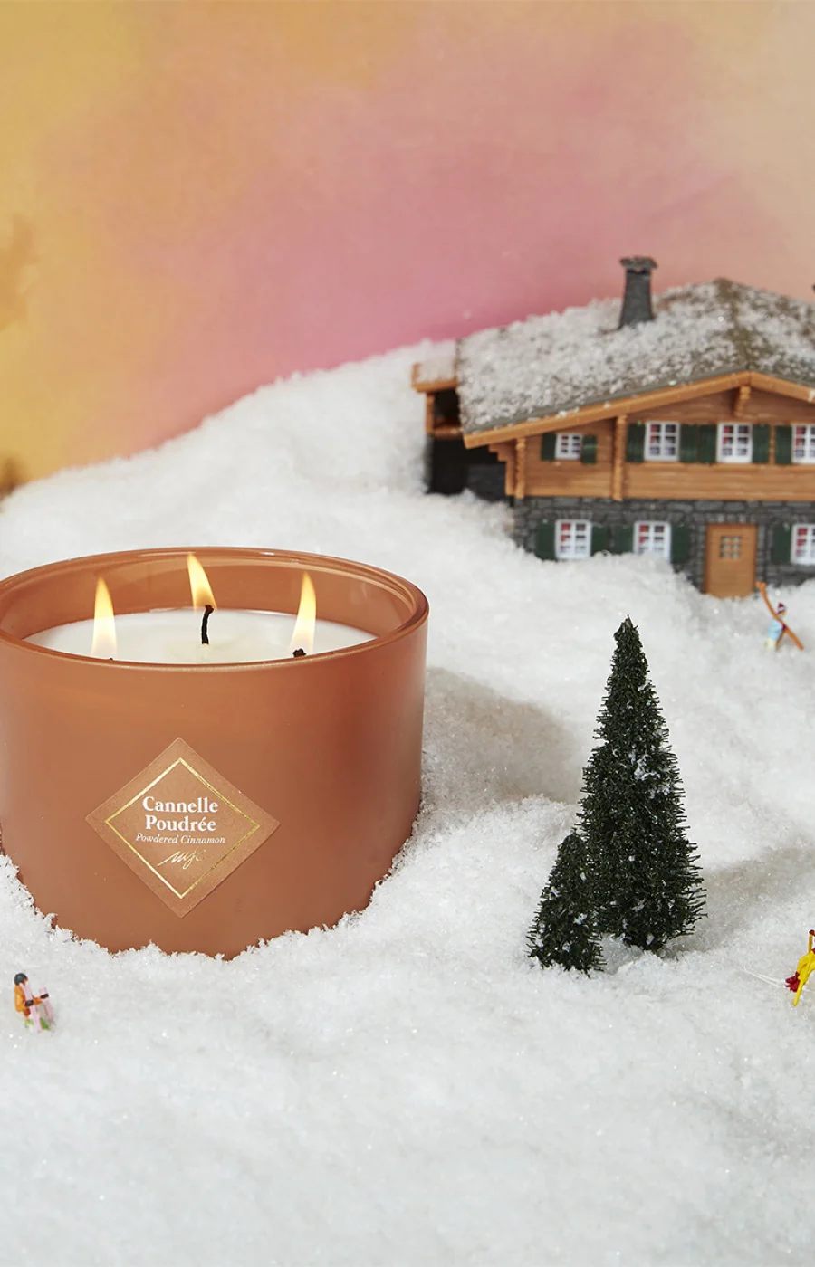 Bougie parfumée 3 mèches - Cannelle poudrée - 350 g - Image 2
