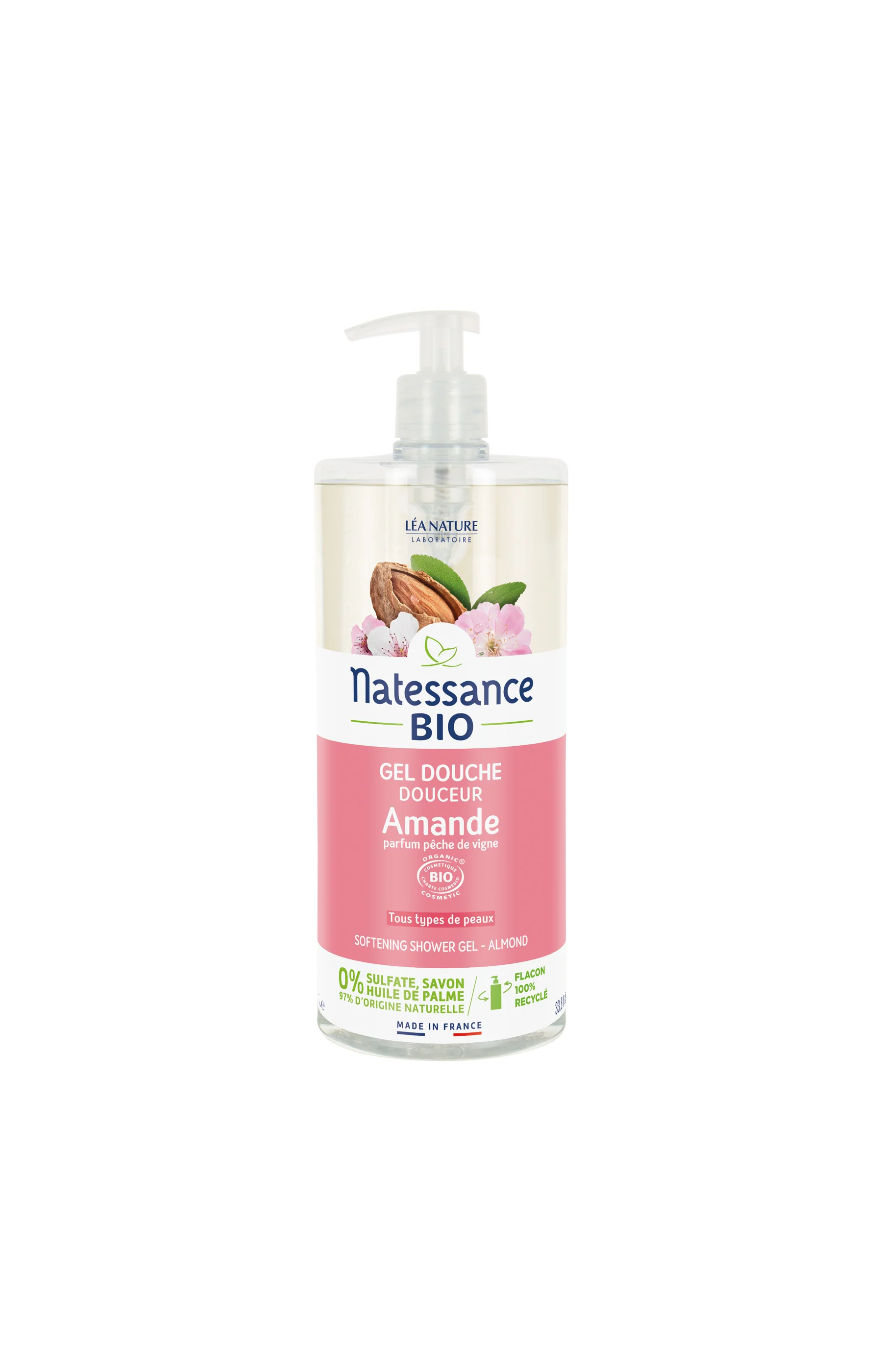 Gel douche relaxant  bio - Amande - 1 L