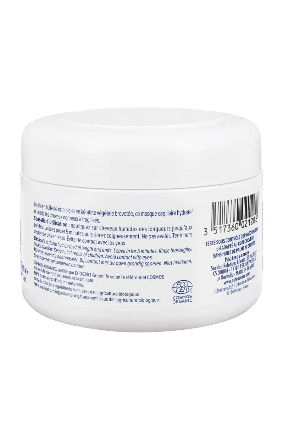 Masque sublimateur fortifiant bio - Huile de ricin - Cheveux secs ou fragilisés - 200 ml - Image 3